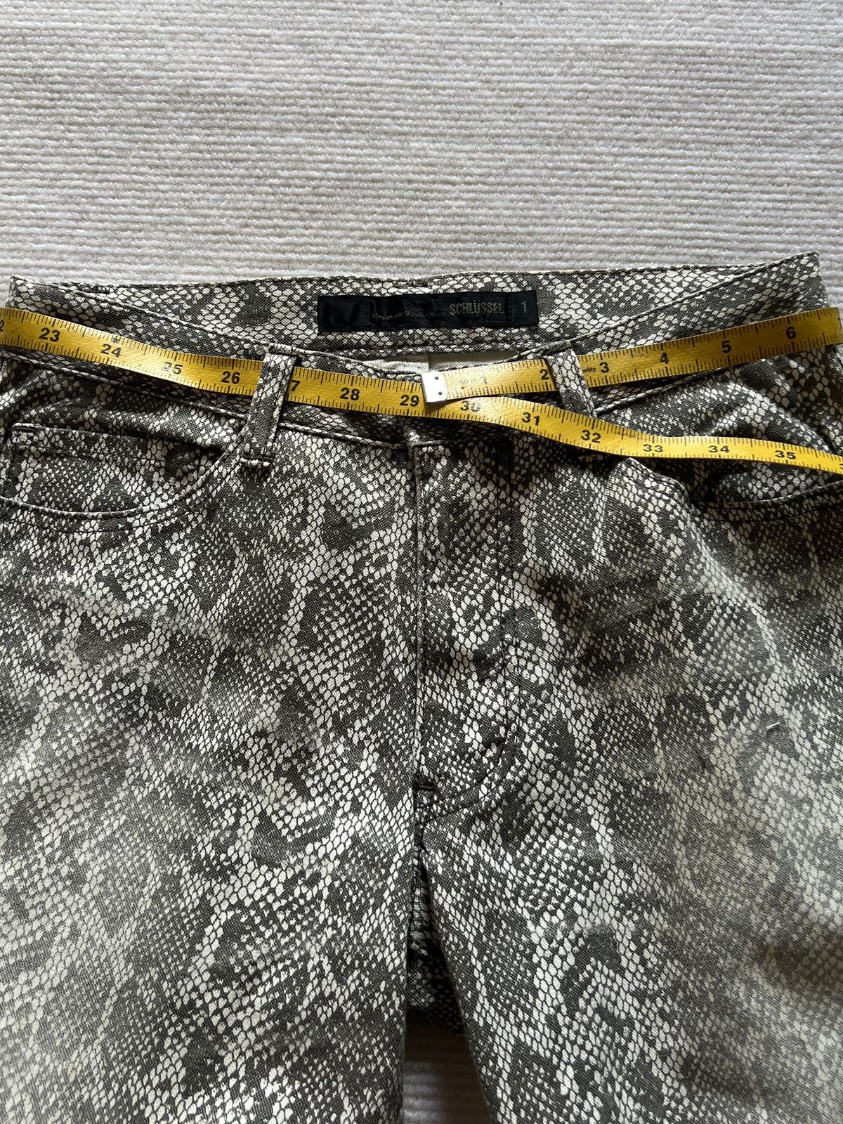 Schlussel Schlussel Snake Print Bootcut Pants 2000s Size US 29 - 9 Thumbnail