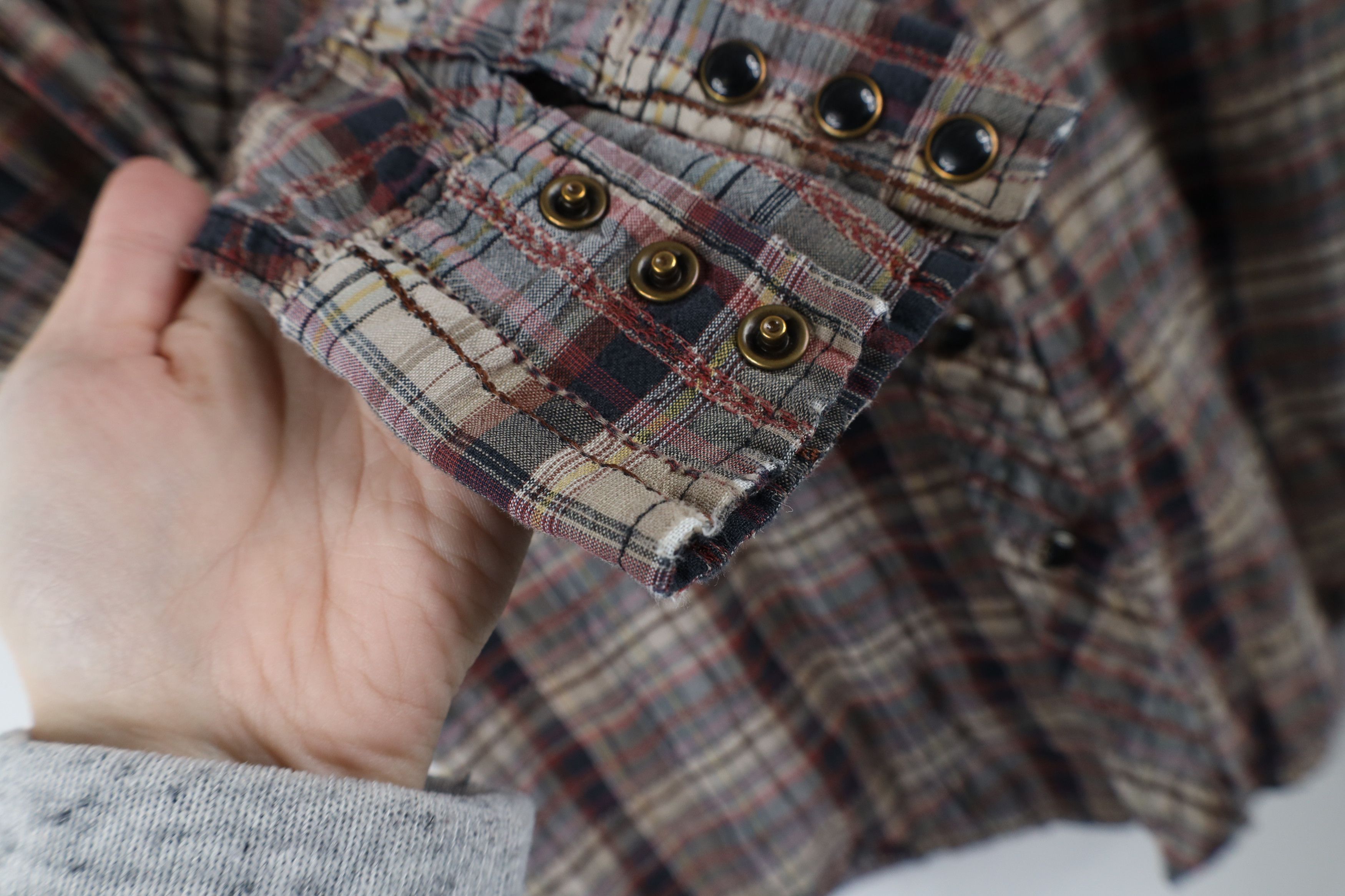 Salt Valley × Vintage Salt Valley Western Cowboy Snap Button Collared Shirt Plaid Size US XS / EU 42 / 0 - 6 Thumbnail