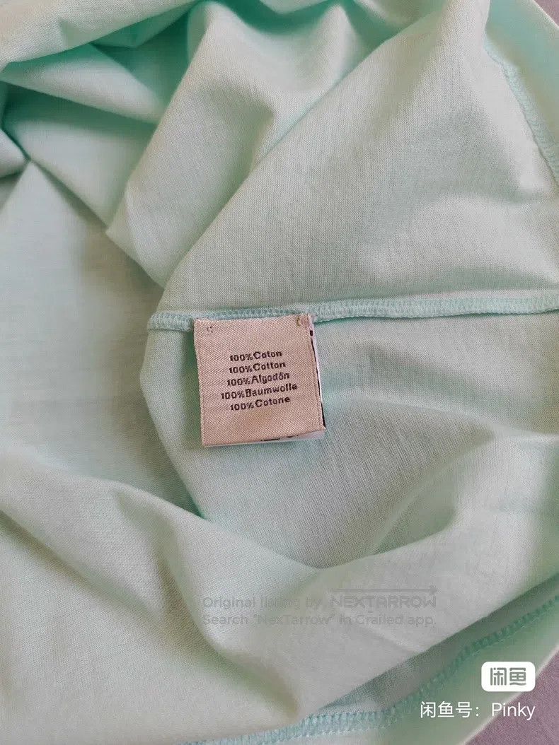 Hermes Hermes Men's Short Sleeve T-Shirt, Mint Green, Cotton, Rob Size US S / EU 44-46 / 1 - 4 Thumbnail