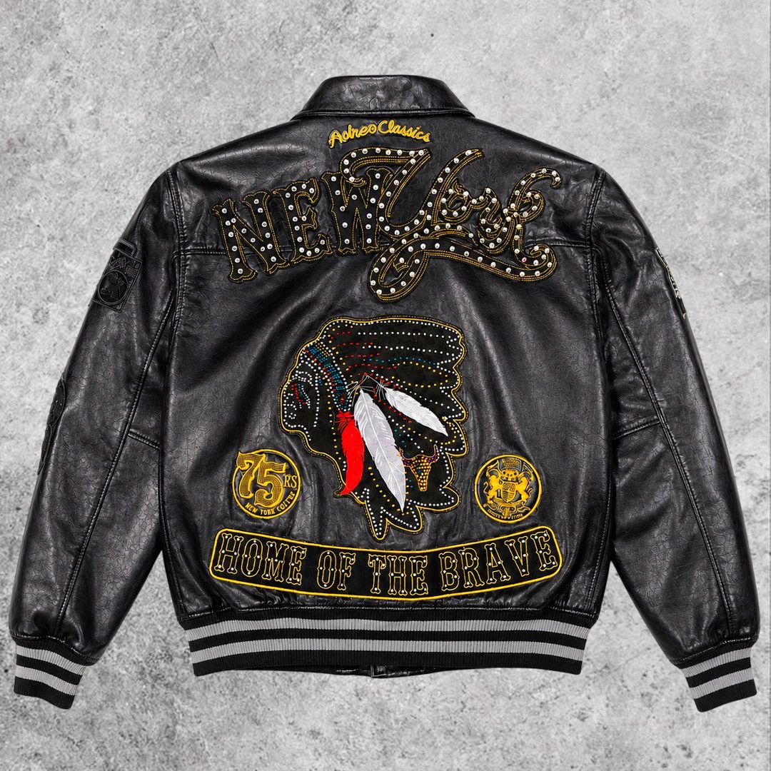 Avirex AVIREX Classics New York Home of the Brave Leather Jacket Size US M / EU 48-50 / 2 - 3 Thumbnail