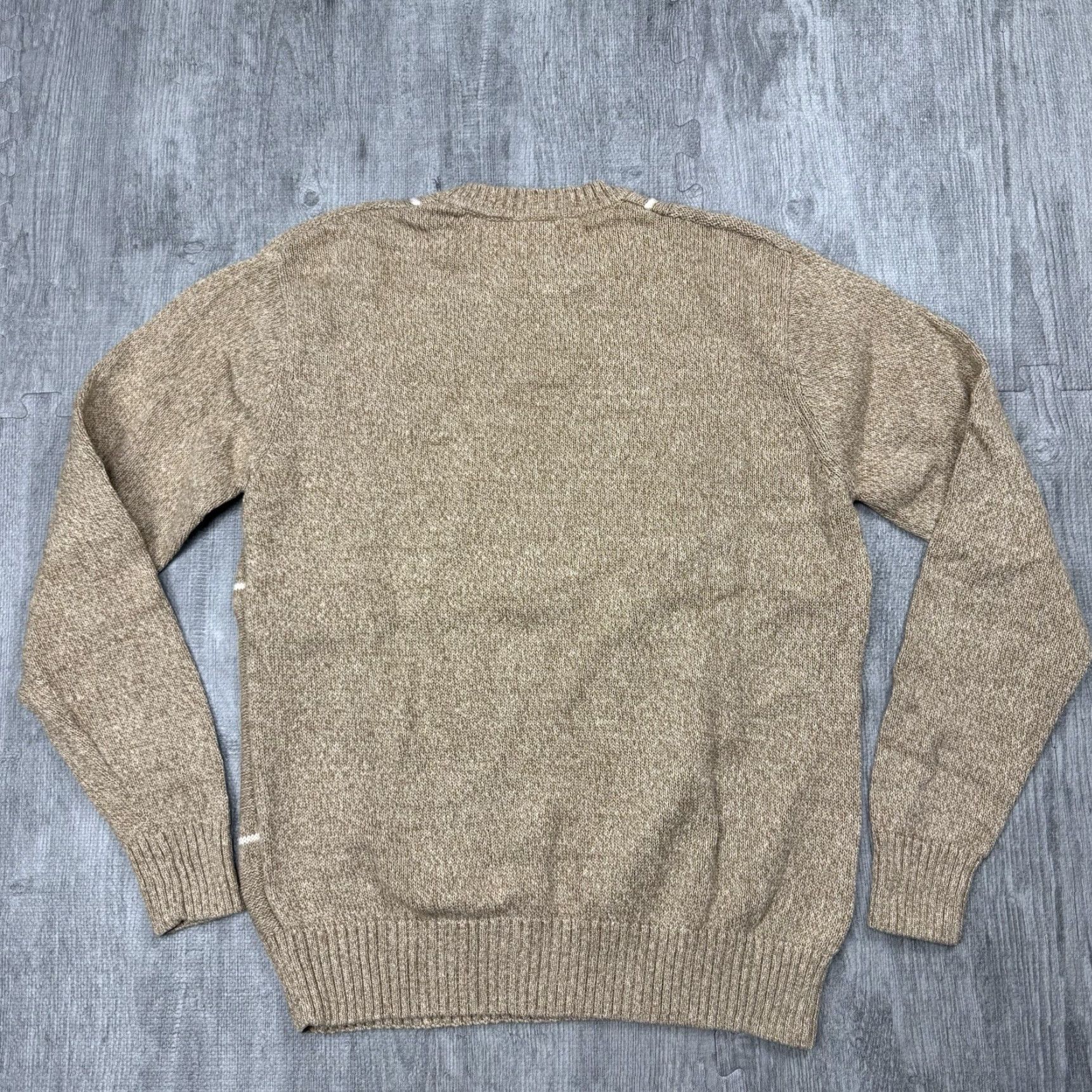 Geoffrey Beene VINTAGE Geoffrey Beene 90s Mens Pullover Sweater Small Beige Plaid Cotton Knit Long Sleeve Preppy Quality Size US S / EU 44-46 / 1 - 5 Thumbnail