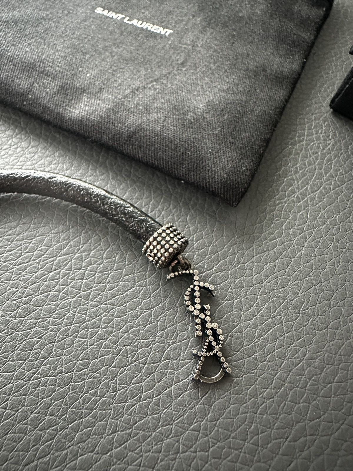 Saint Laurent Paris × Yves Saint Laurent Runway Brand New Saint Laurent Leather Bracelet Unisex Size ONE SIZE - 9 Thumbnail