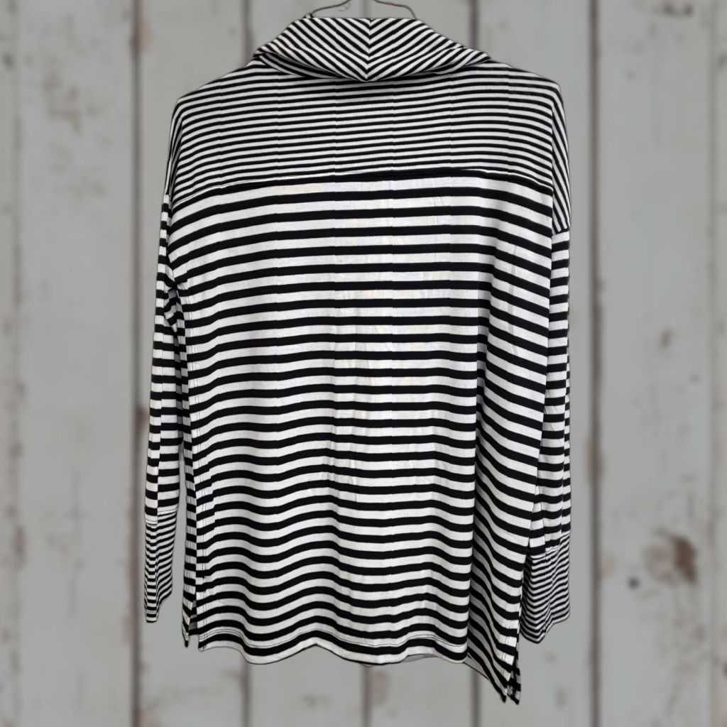 Olive Live ♡ Well Action Shirt Stripe Cowl Neck Stretch Loose Flow Womens XL Blouse Casual Shirt Size XL / US 12-14 / IT 48-50 - 1 Thumbnail