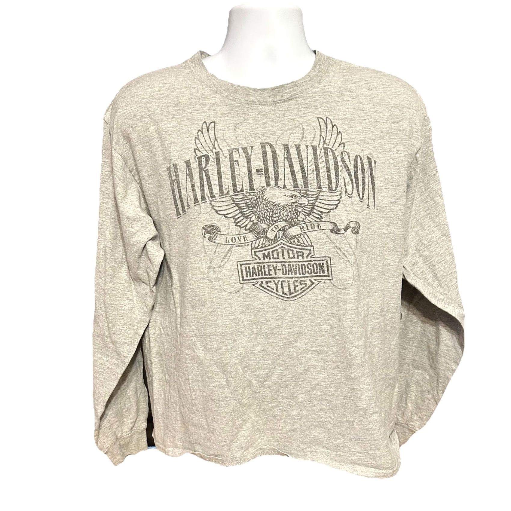 Harley Davidson Harley Davidson Beartooth Montana Long Sleeve Shirt - Men's Large Gray 2010-2019 Knit Cotton Shirt Size US L / EU 52-54 / 3 - 2 Thumbnail