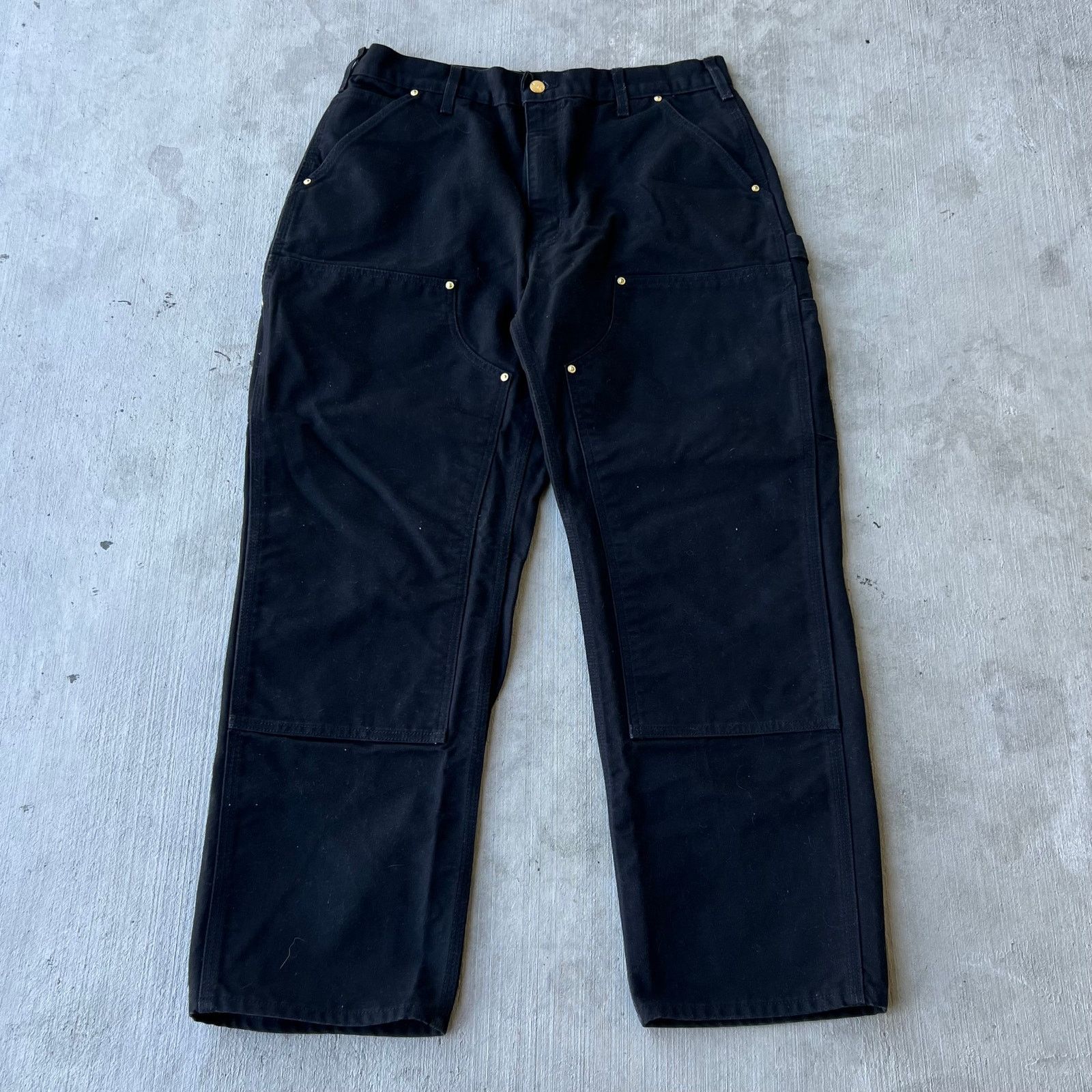 Carhartt × Vintage Carhartt black double knee work wear carpenter pants Size US 35 - 1 Thumbnail