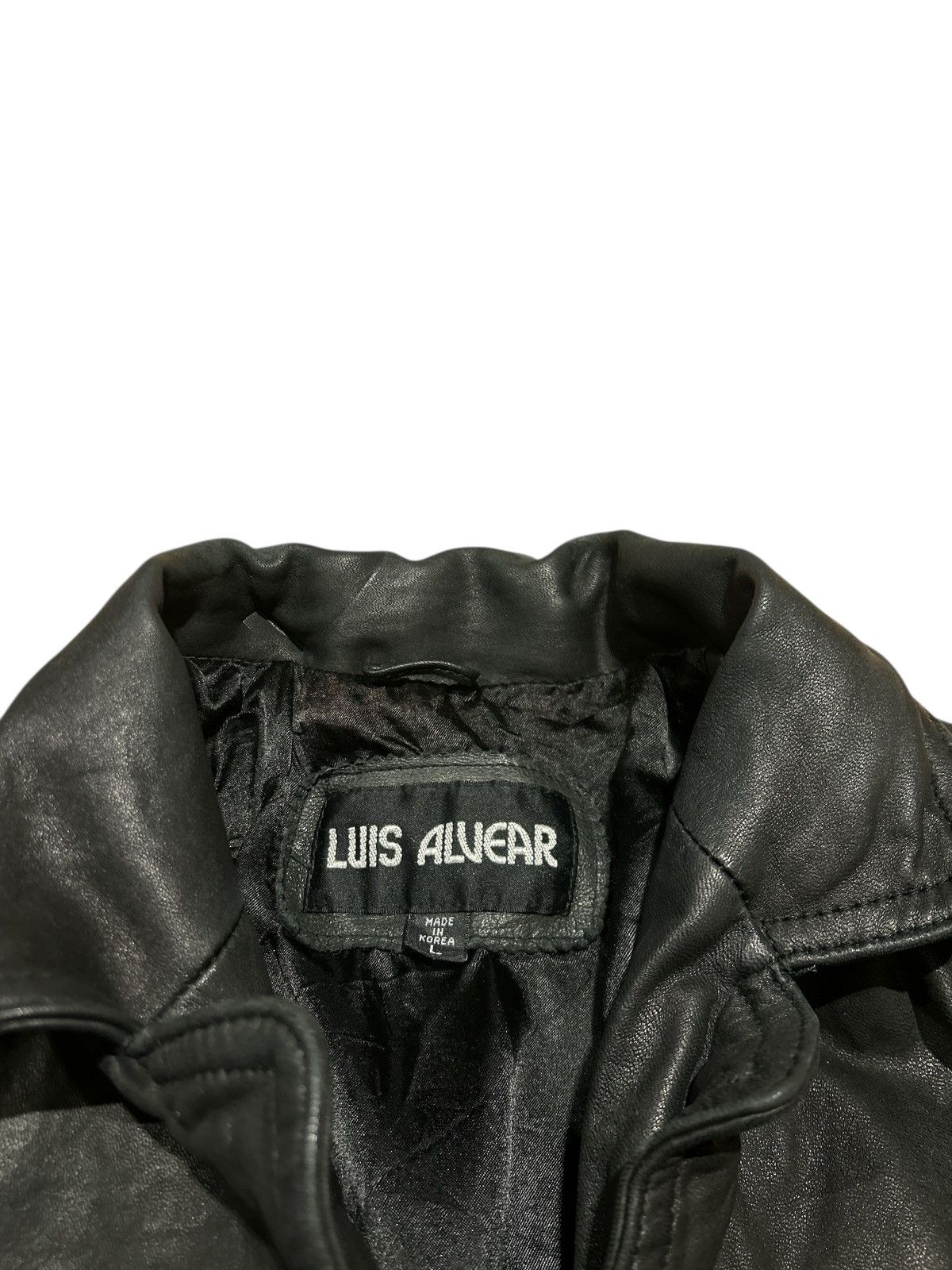 Genuine Leather Vintage Luis Alvear Leather Jacket 100% Size L / US 10 / IT 46 - 6 Thumbnail