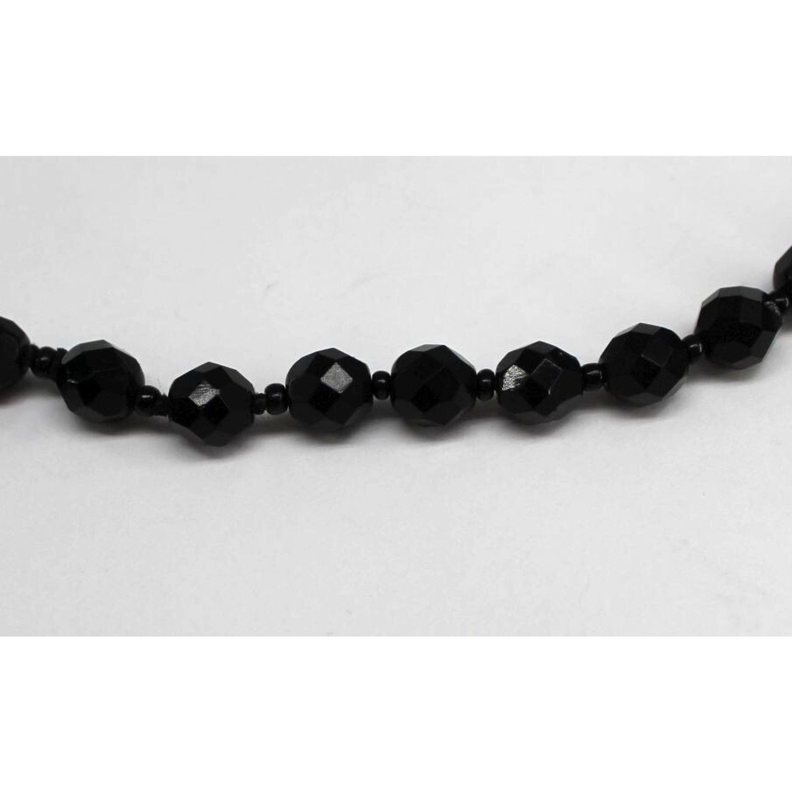 Other Vintage Four Strand Black Onyx Bead Choker Necklace 14" Size ONE SIZE - 5 Thumbnail
