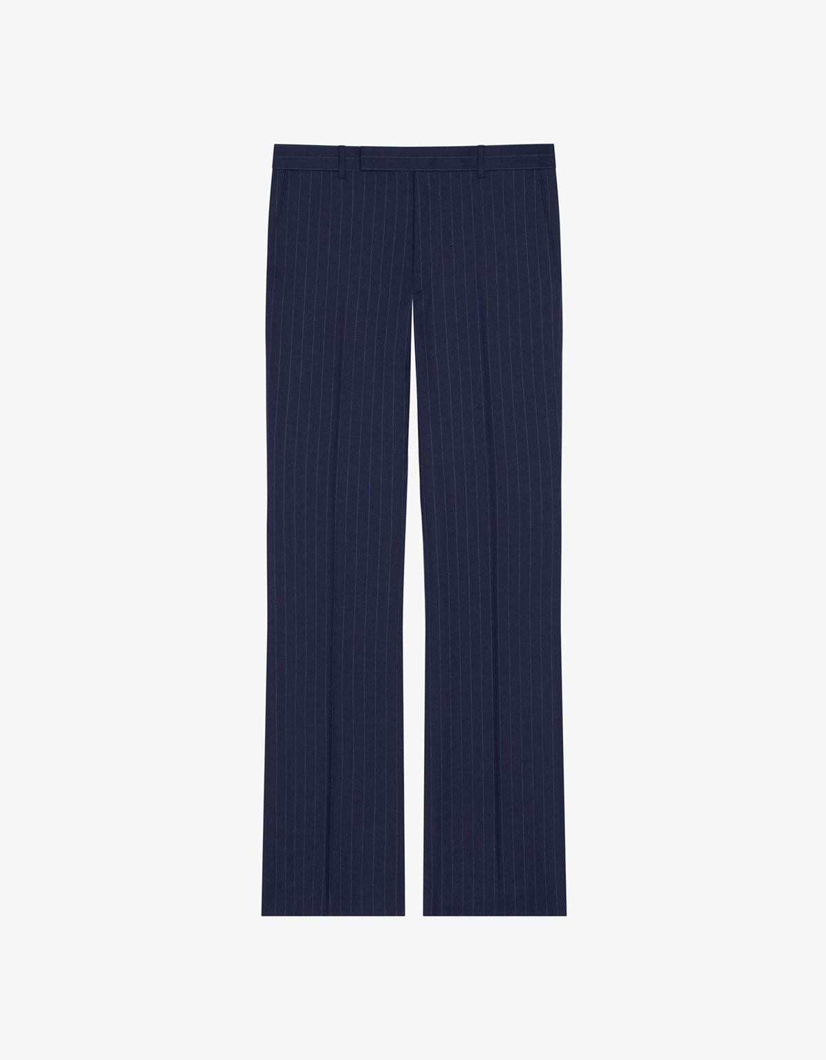 Givenchy Givenchy Blue Striped Wool Trousers Size 50R - 1 Thumbnail