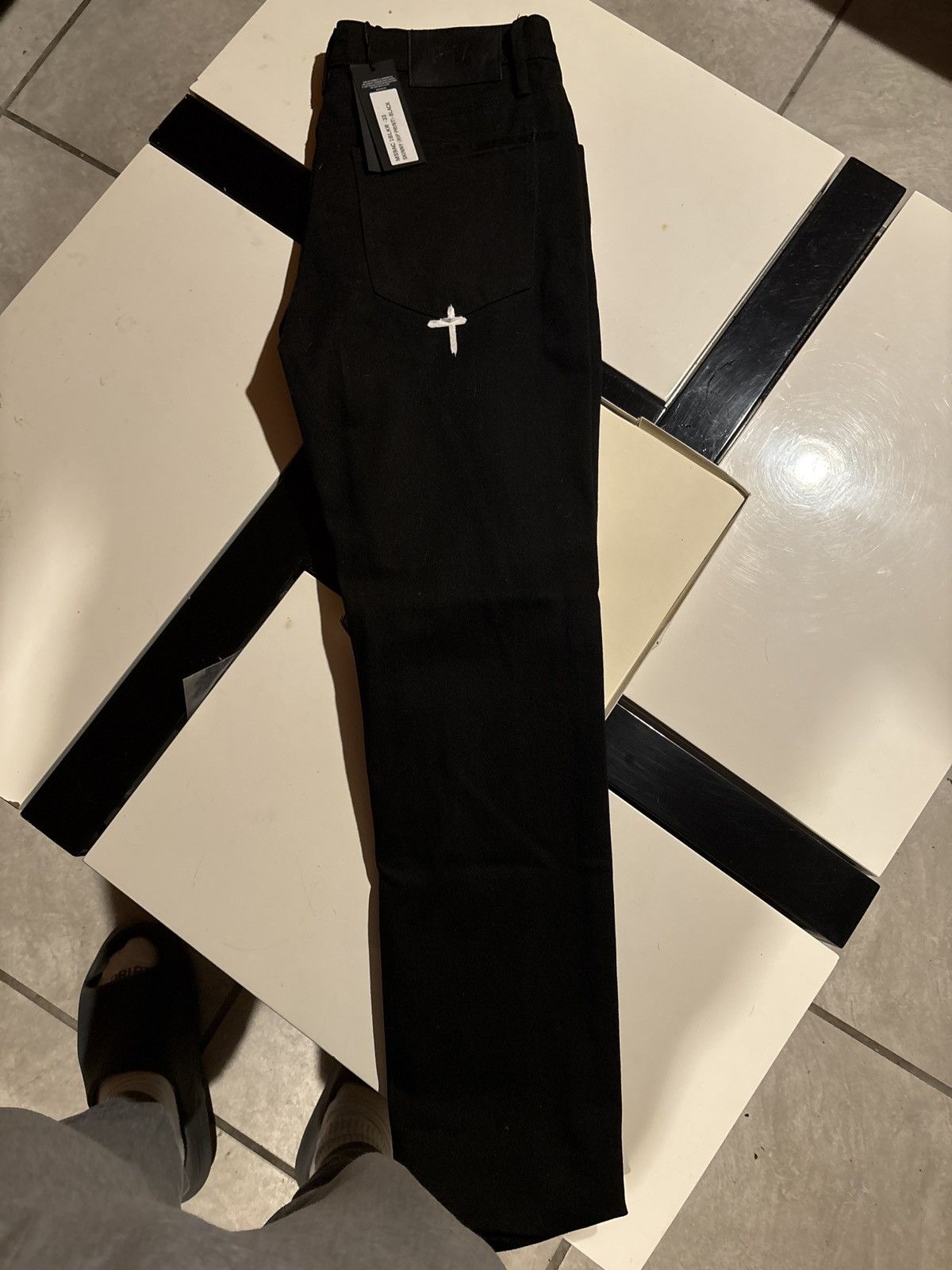 Rta Rta Skinny Black ( R.I.P Print ) Size US 33 - 6 Thumbnail