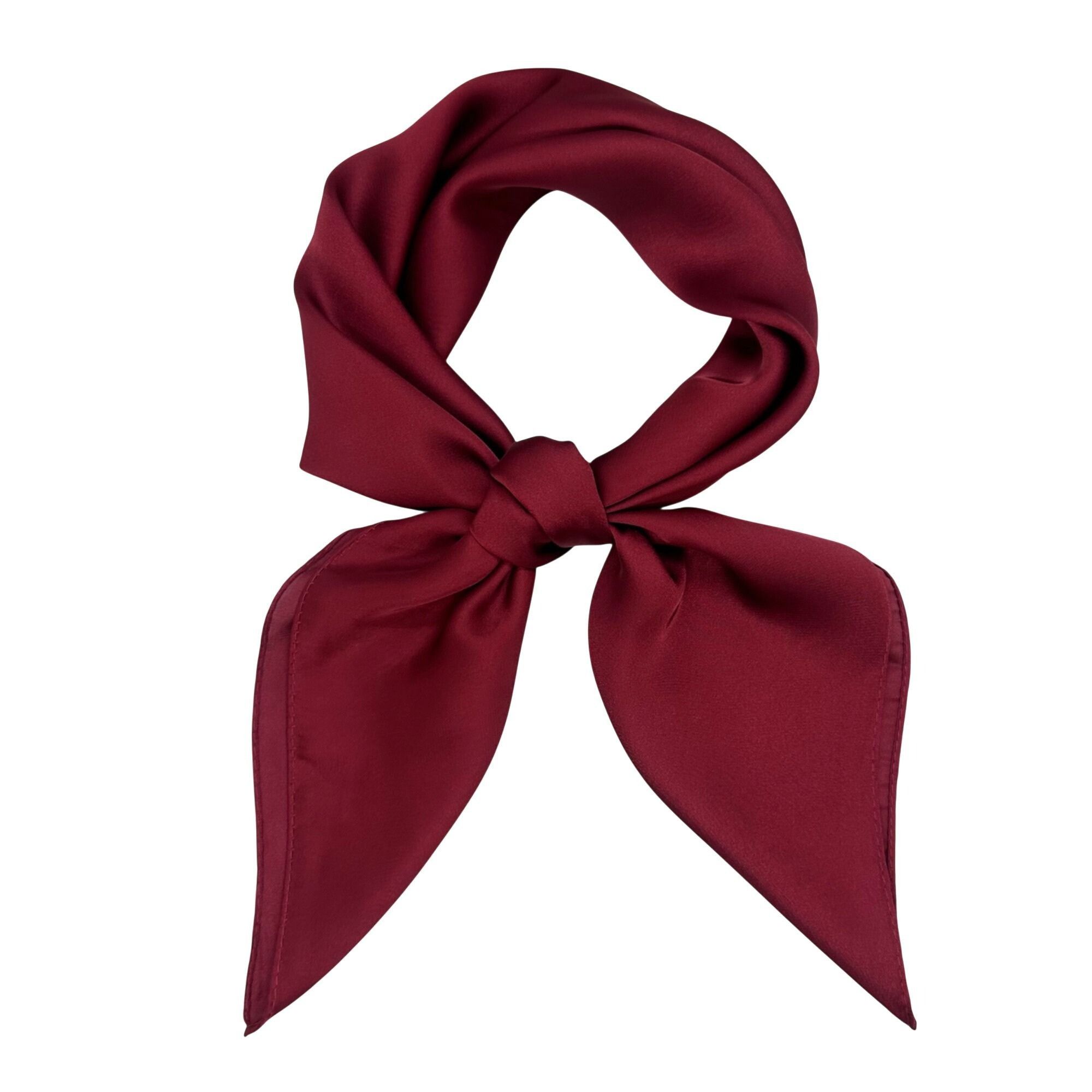 Other Elegant Bandana CLASSIC Burgundy Hijab Square Scarf Solid pr Size ONE SIZE - 3 Thumbnail