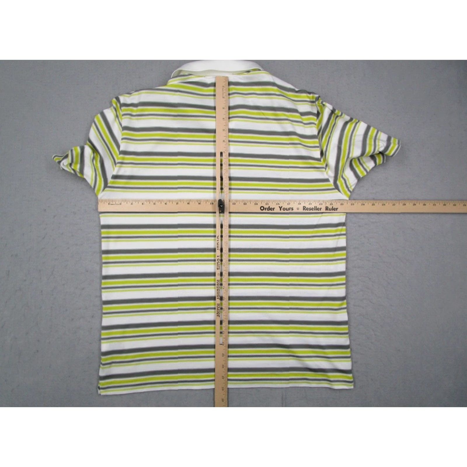 Nike NIKE Tiger Woods COLLECTION Nike Shirt Polo Mens Large Green Dri-Fit Short Sleeve Golf Polo Shirt Sports Modern Striped 00s? Size US L / EU 52-54 / 3 - 7 Thumbnail
