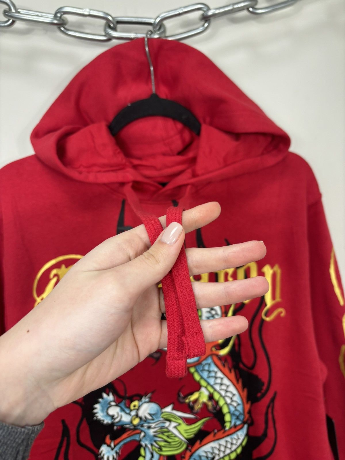 Christian Audigier Ed Hardy Chinese Dragon Tattoo Logo NEW Red Hype Hoodie Size US M / EU 48-50 / 2 - 5 Thumbnail