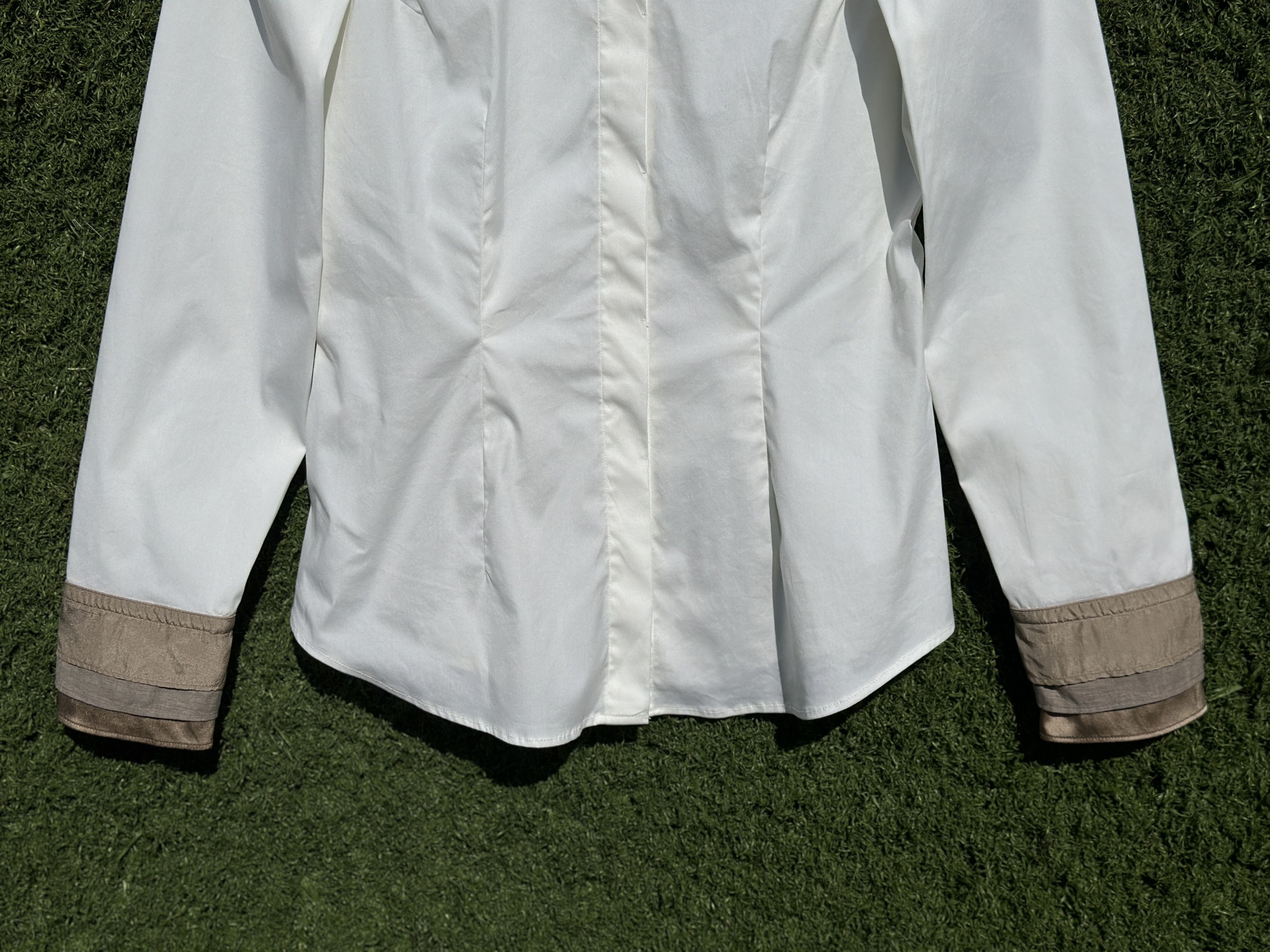Brunello Cucinelli Brunello Cucinelli Tailored Silk Trim Collar Shirt Xs S Size S / US 4 / IT 40 - 10 Thumbnail