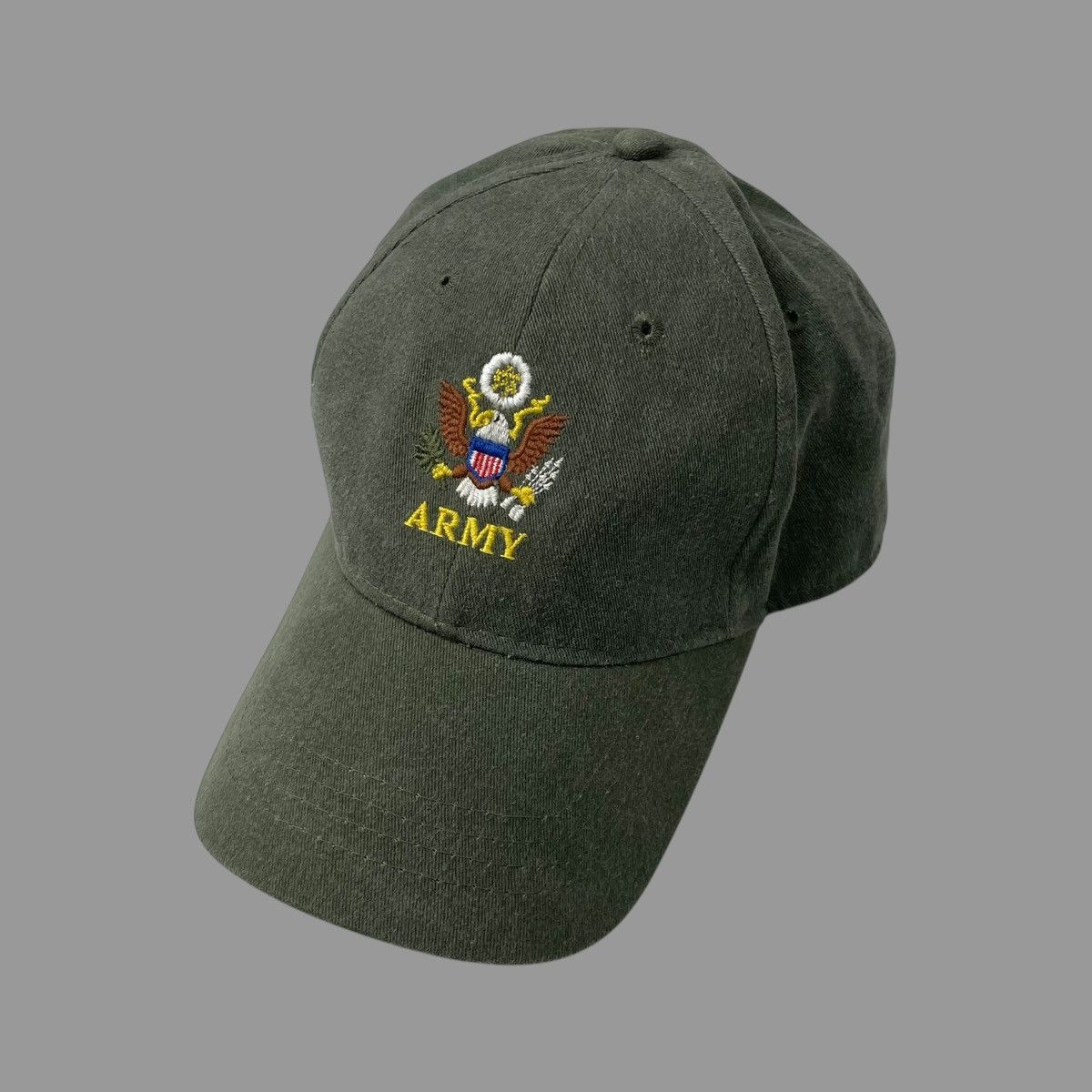 Vintage Vintage 90s army crest logo hat Size ONE SIZE - 1 Thumbnail