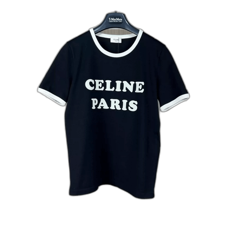 Celine Celine Paris Black Short Sleeve T-Shirt Size XS / US 0-2 / IT 36-38 - 1 Thumbnail