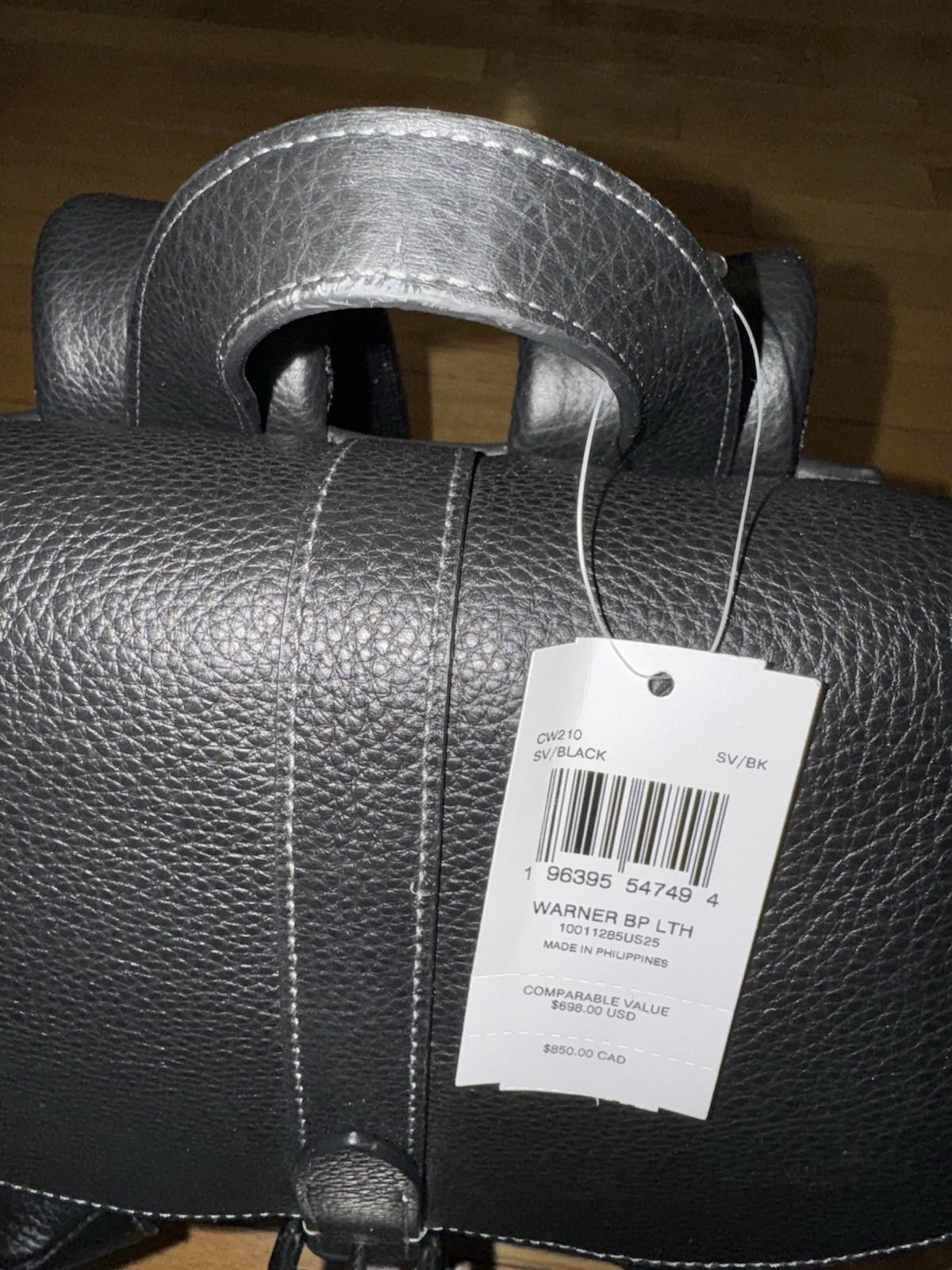 Coach NWT Coach Warner Laptop Black Leather Backpack $700!! MSRP Size ONE SIZE - 4 Thumbnail