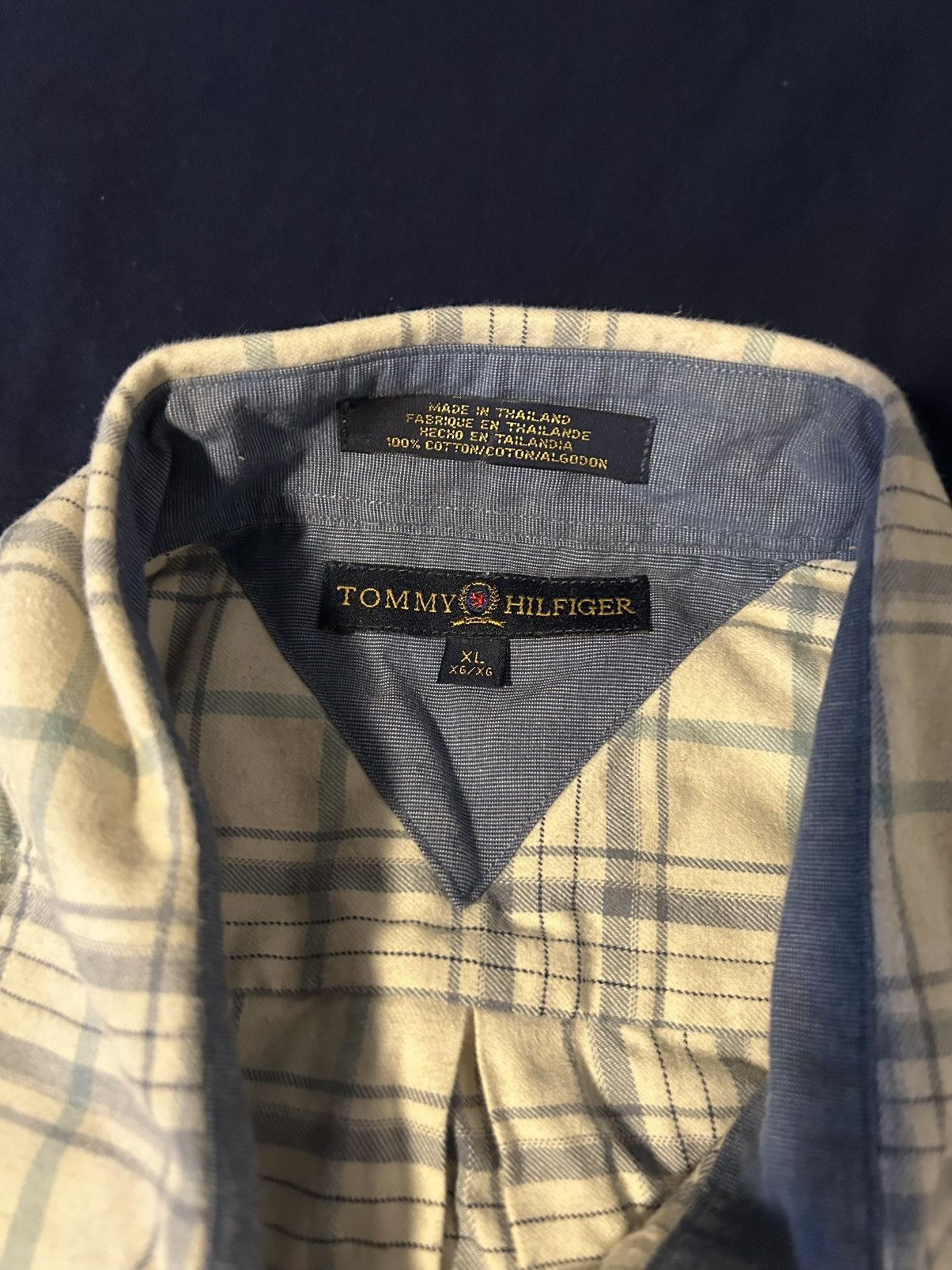 Tommy Hilfiger Vintage 90s Tommy Hilfiger Crest Flannel Size US XL / EU 56 / 4 - 4 Thumbnail