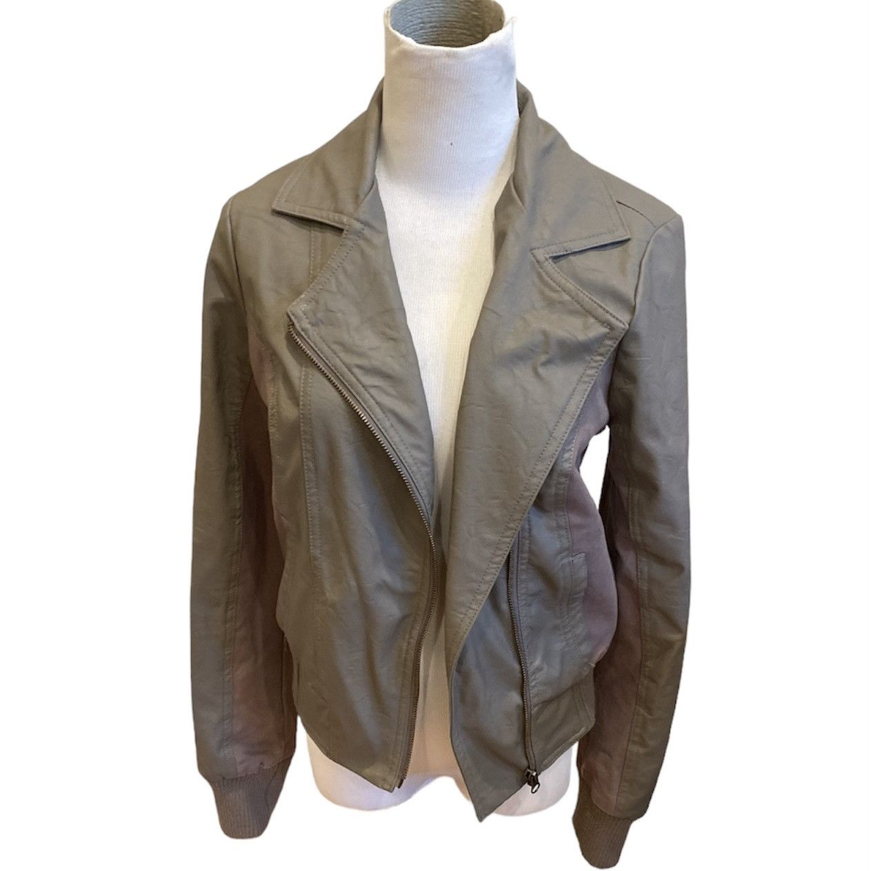 Urban Outfitters Urban outfitters Faux Leather Jacket Bomber Moto Taupe M Size M / US 6-8 / IT 42-44 - 2 Thumbnail