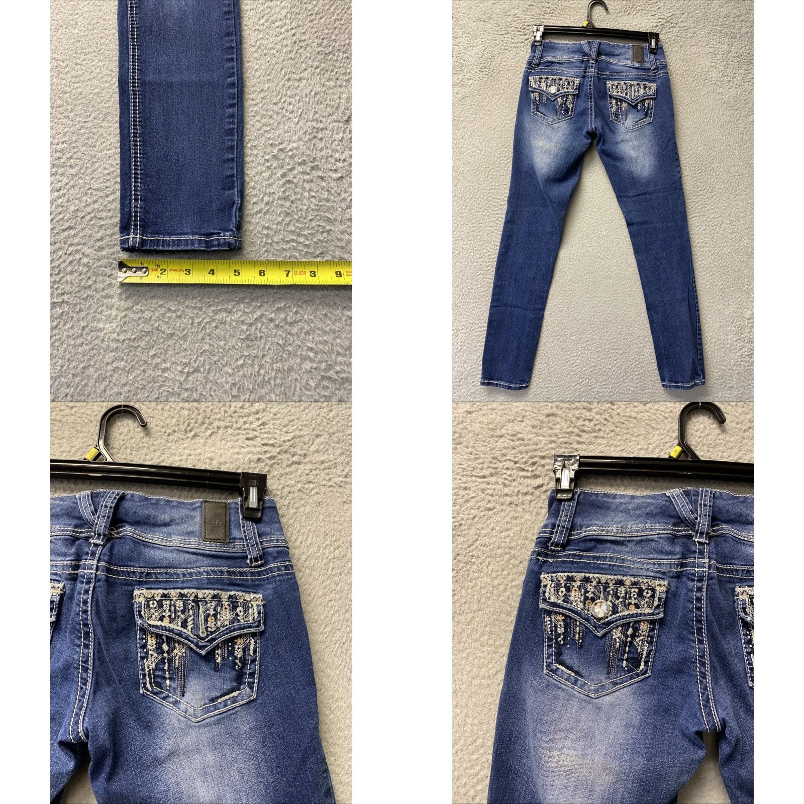 Vintage VANITY Premium Collection Women's Jeans 27x31 Curvy Embroidered (27x31) 27x32 /160-44 Size 27" / US 4 / IT 40 - 8 Thumbnail