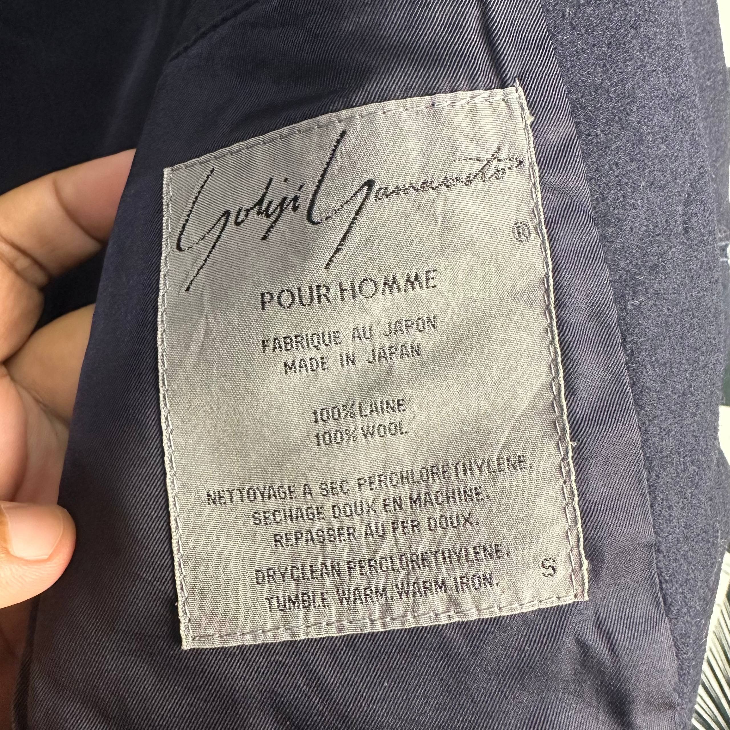 Yohji Yamamoto Vintage Yohji Yamamoto Pour Homme Double Breasted Jacket Size US L / EU 52-54 / 3 - 4 Thumbnail