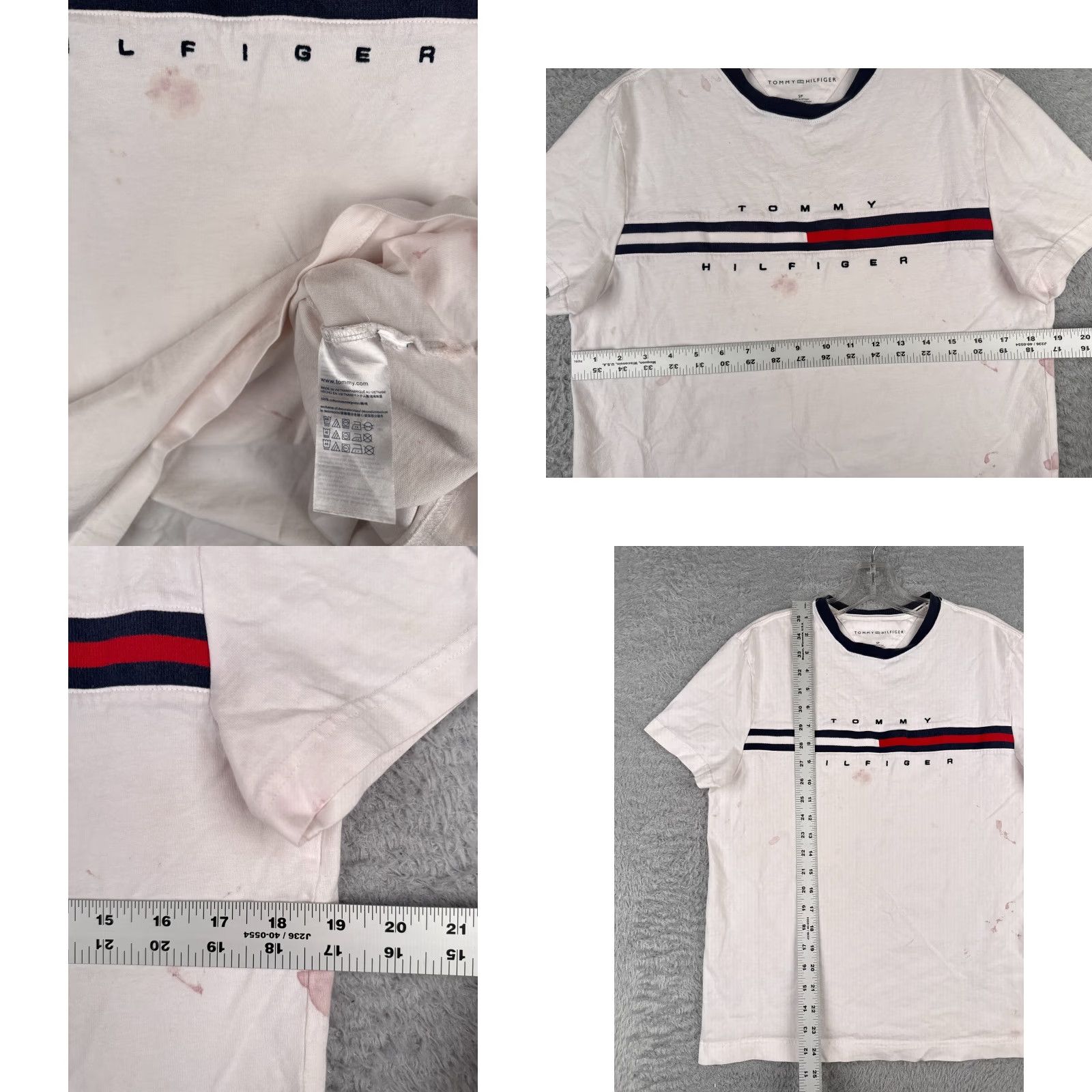 Tommy Hilfiger Tommy Hilfiger Shirt Men S White Crew Neck Short Sleeve Cotton Logo Mens Size US S / EU 44-46 / 1 - 8 Thumbnail