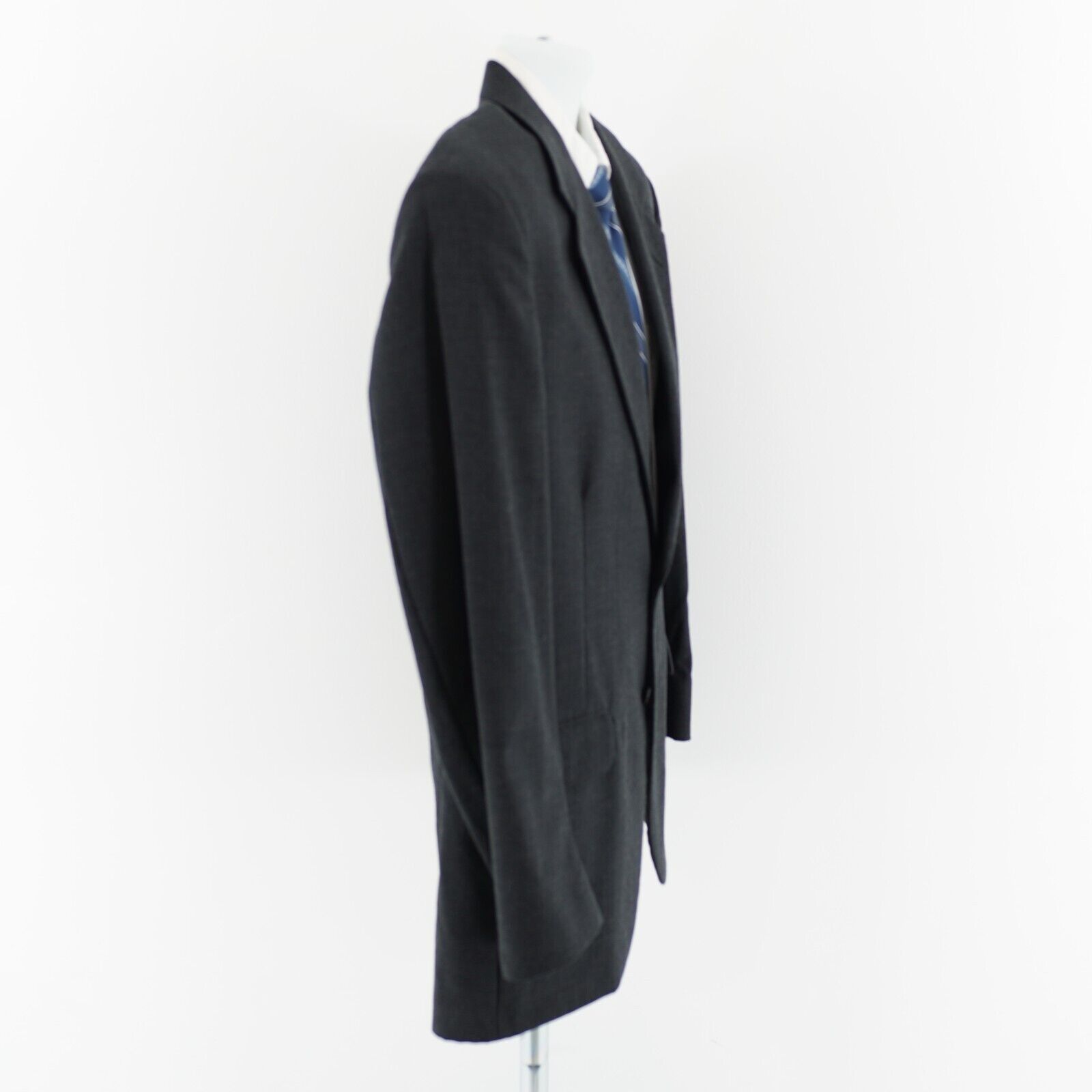Vintage Tailors Row Deansgate Worsted Wool Gray USA 2 Button Blazer Size 42L - 7 Thumbnail
