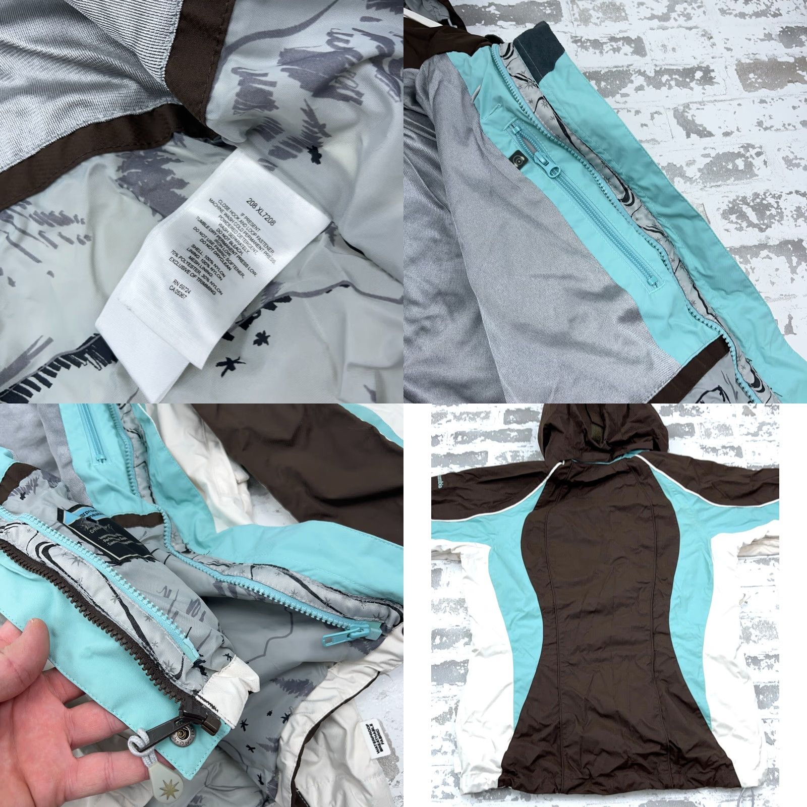 Vintage Columbia Jacket Women Medium Brown Parka Ski Coat Interchange Outer Shell Rain Size M / US 6-8 / IT 42-44 - 8 Thumbnail