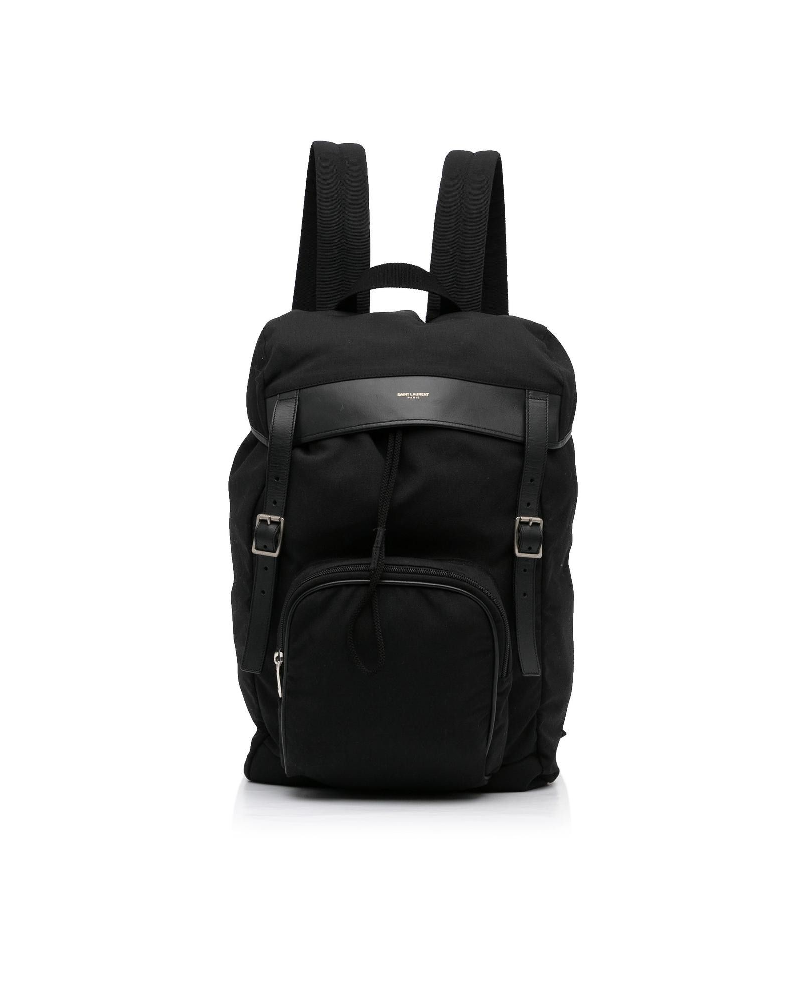 SAINT LAURENT Saint Laurent canvas RIVINGTON RACE convertible rucksack  backpack 484172 green black