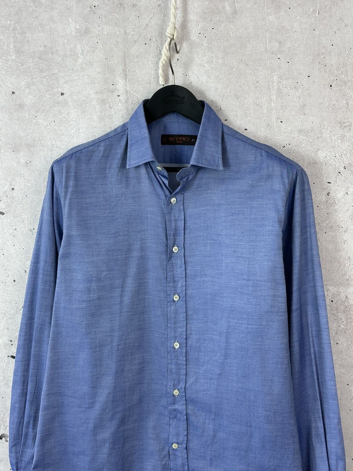 Etro Etro Made in Italy Cotton Blue Long Sleeve Men’s Shirt Size US L / EU 52-54 / 3 - 2 Thumbnail