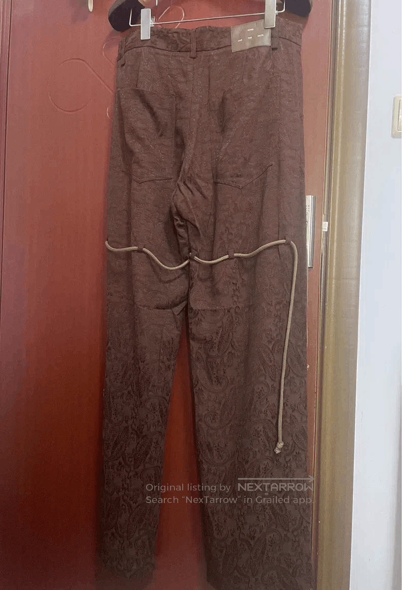 Song For The Mute SONG FOR THE MUTE Brown Cashew Jacquard Long Pants Size US 32 / EU 48 - 2 Thumbnail