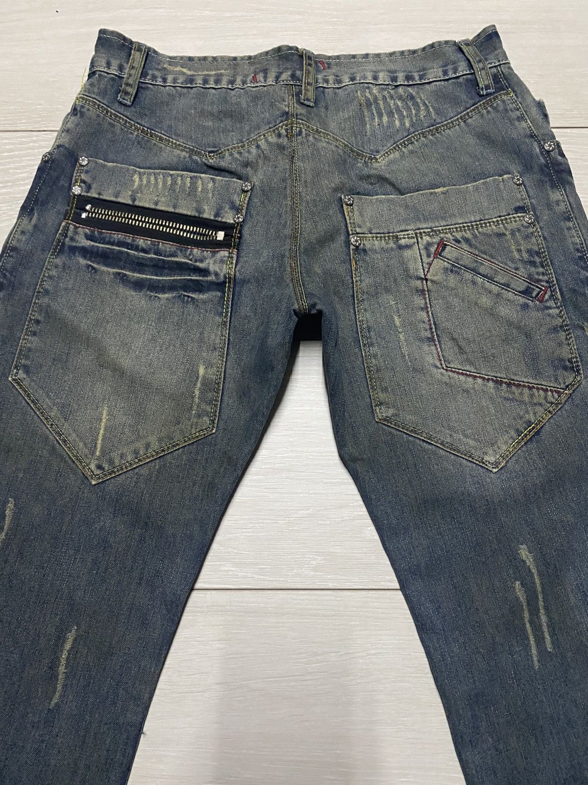 If Six Was Nine Takeshy Kurosawa State of the Art Denim Baggy Jeans Size US 30 / EU 46 - 16 Thumbnail