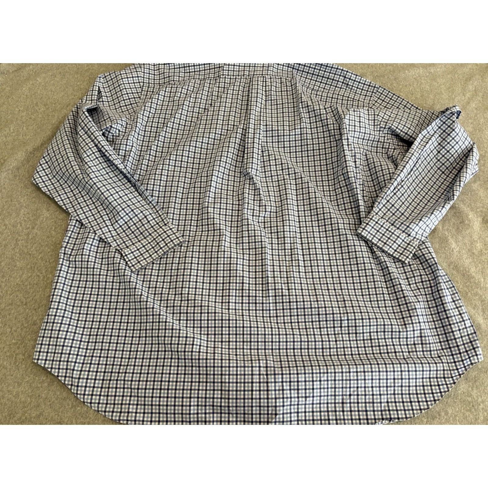 Polo Ralph Lauren VINTAGE Polo Ralph Lauren Long Sleeve Button-Up Pony Shirt Men 5XLT Blue White Check Polo Ralph Lauren Shirt 5XLT Mens Long Sleeve Check Shirt Size US XXL / EU 58 / 5 - 4 Thumbnail