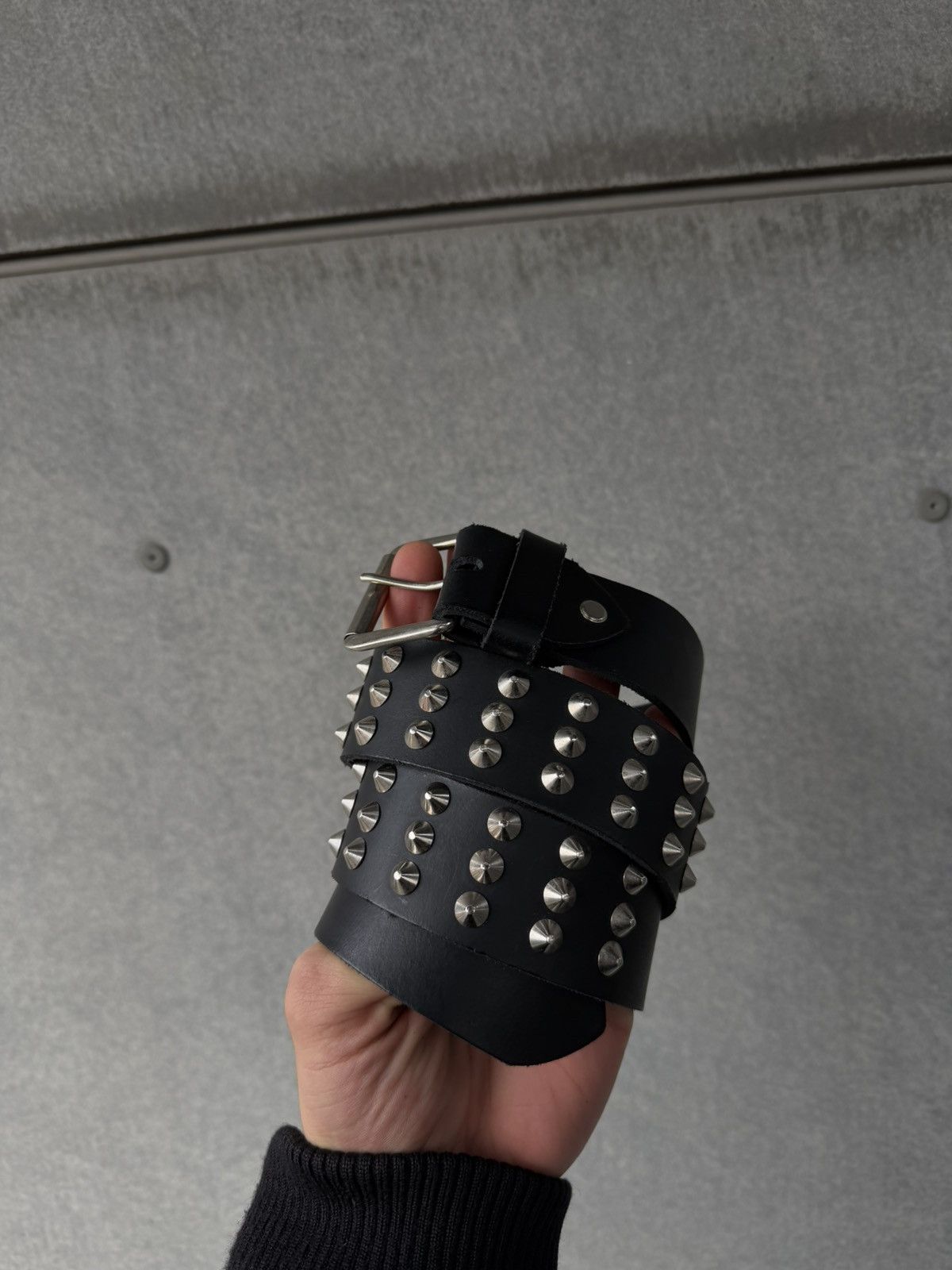Vintage Avant-garde Spikes Leather Belt Size ONE SIZE - 1 Thumbnail