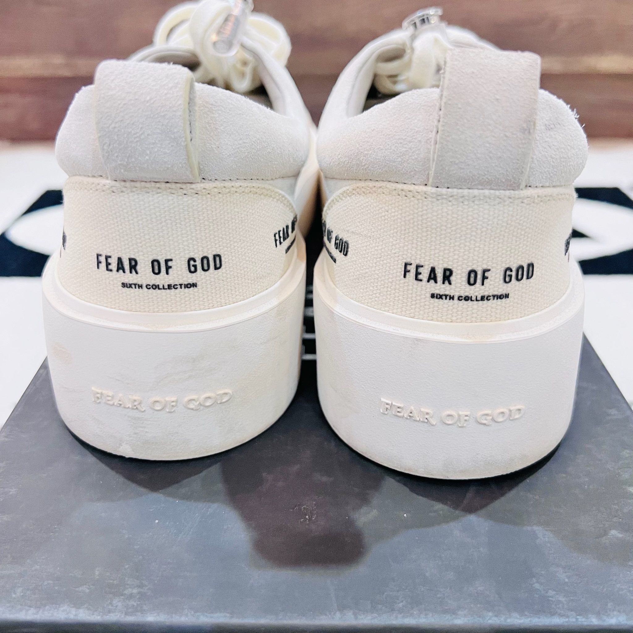 Fear of God Fear of God Grey 101 Allover Logo Print Low Top Sneakers Size US 8 / IT 38 - 5 Thumbnail