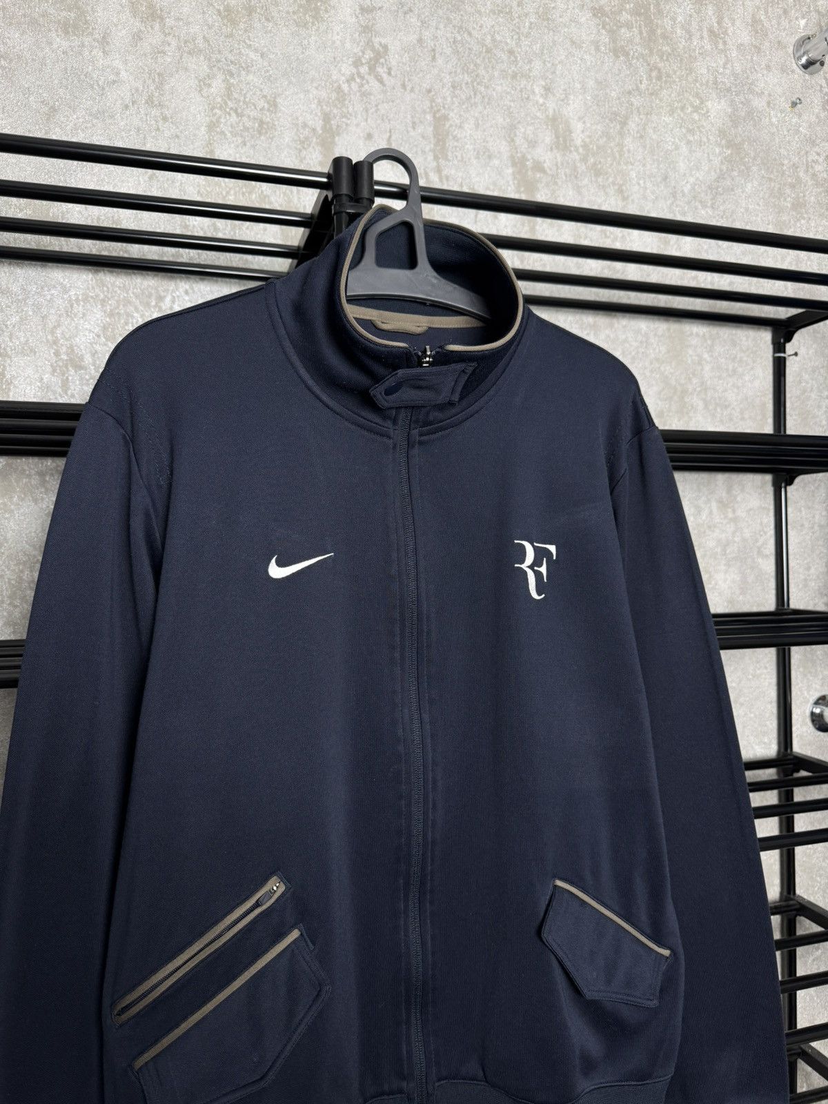 Nike Roger Federer Nike Dri Fit Dark Blue Tennis Full Zip Jacket Size US XL / EU 56 / 4 - 2 Thumbnail