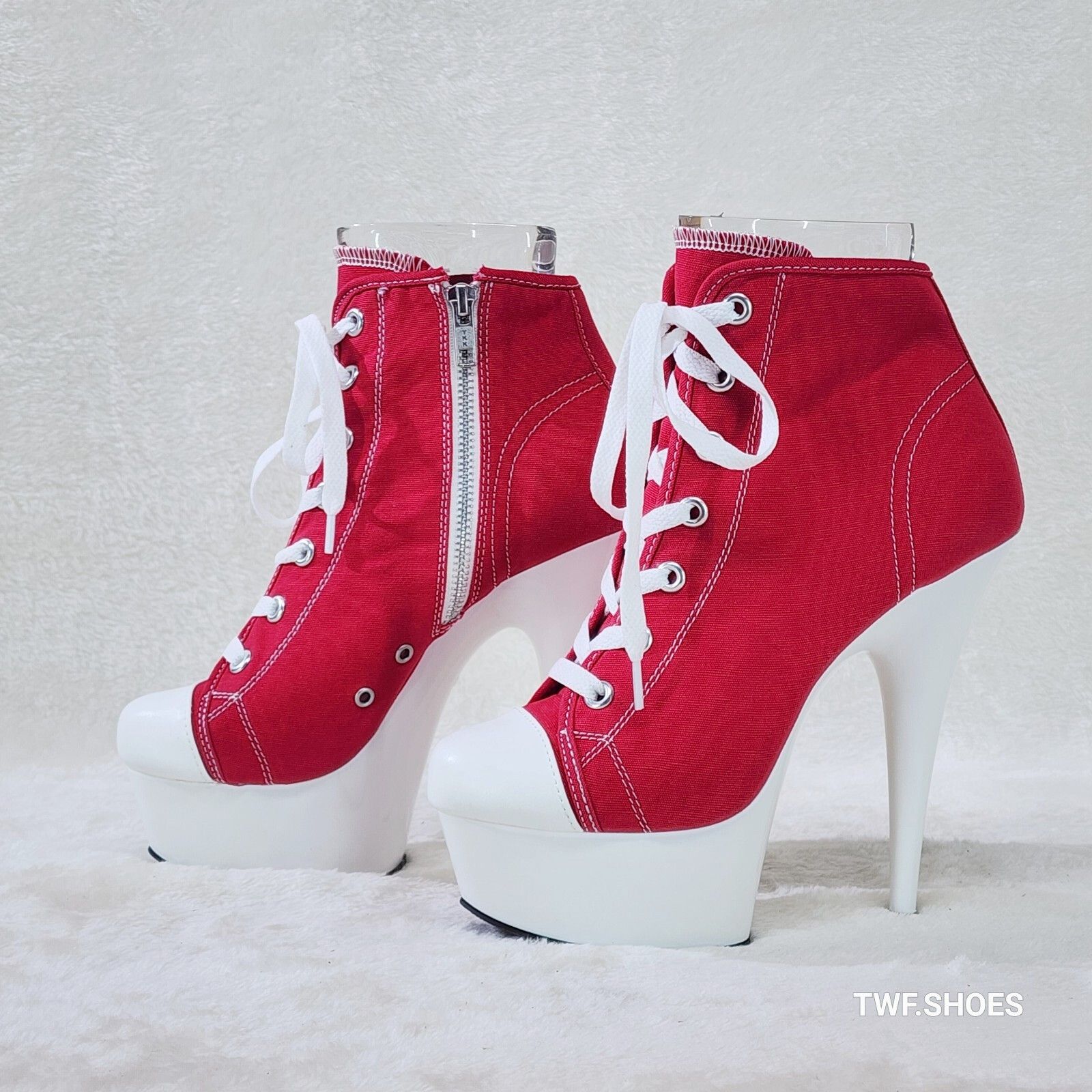 Other 600SK UV High Heel Platform Sneakers Delight Red White Black Size US 12 / IT 42 - 1 Thumbnail
