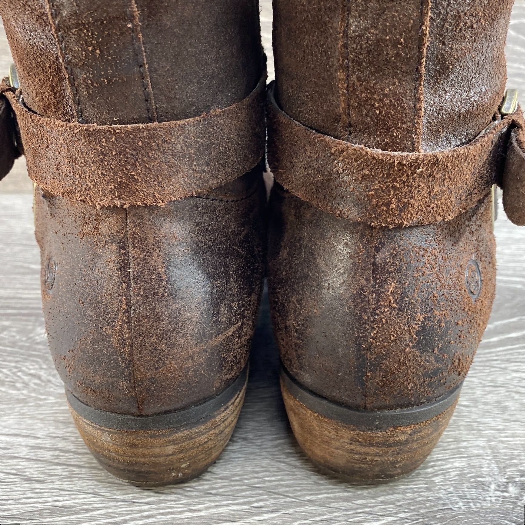Born VINTAGE Born Women's Odom Brown Leather Tall Knee High Buckle Zip Riding Boots Size 7 M Size US 7 / IT 37 - 7 Thumbnail