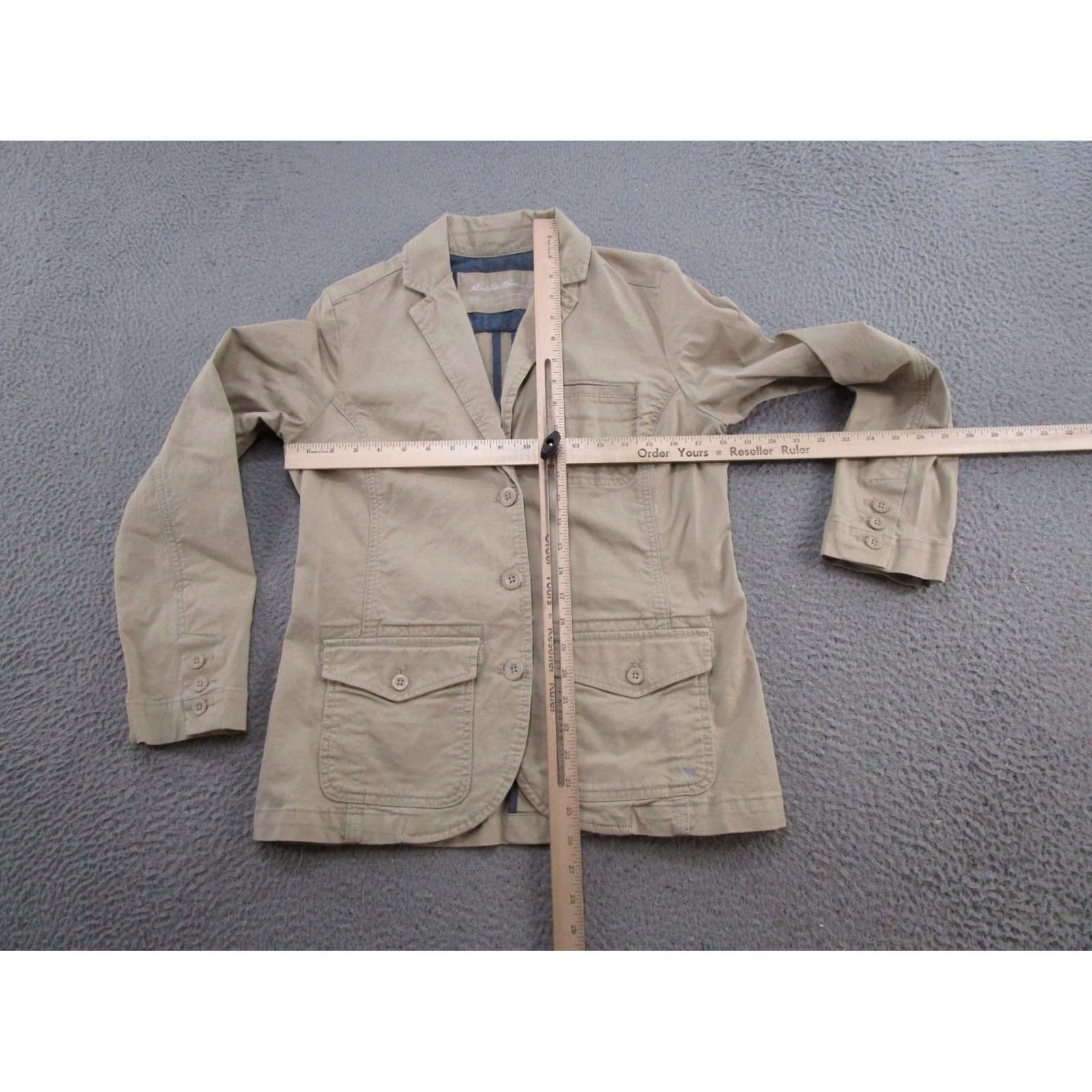 Eddie Bauer Eddie Bauer Jacket Button Up Khaki Beige Women 8 Pockets Casual Fall Spring Shirt/Hoodie (adjusted to fit rules) Size M / US 6-8 / IT 42-44 - 4 Thumbnail