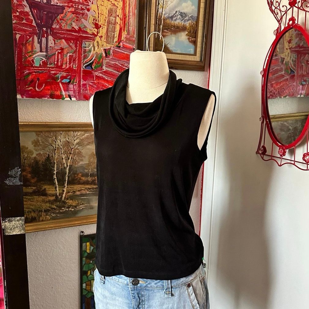 Other dressbarn black turtleneck tank top Size M / US 6-8 / IT 42-44 - 1 Thumbnail