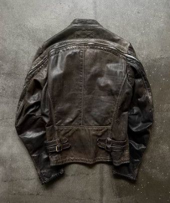 Nozomi Ishiguro NOZOMI ISHIGURO AW15 Asymmetric Zipper Leather Jacket Size US XS / EU 42 / 0 - 3 Thumbnail