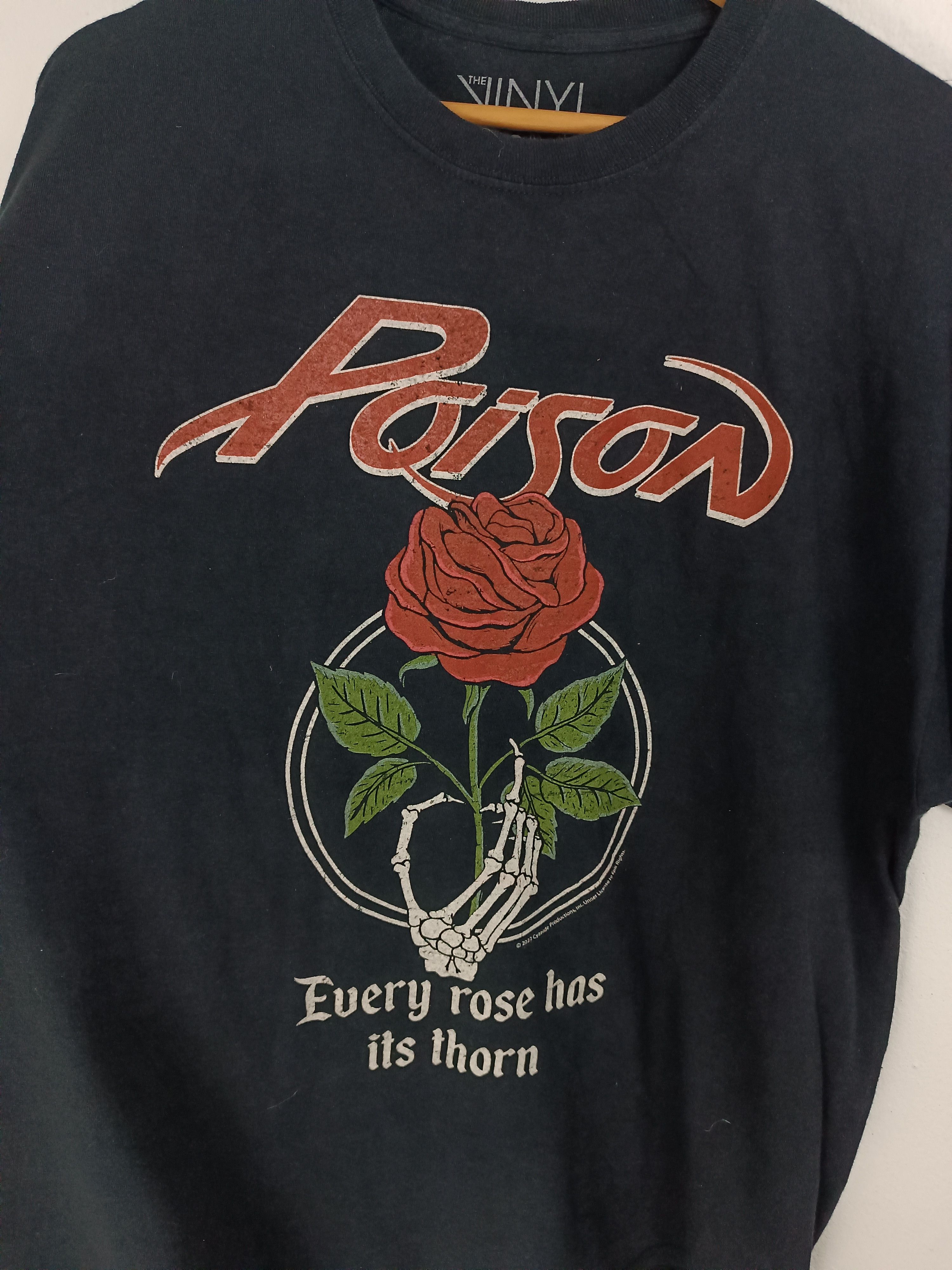 Band Tees VINTAGE POISON EVERY ROSE HAS IT'S THORN ROCK METAL GLAM Size US XL / EU 56 / 4 - 10 Thumbnail