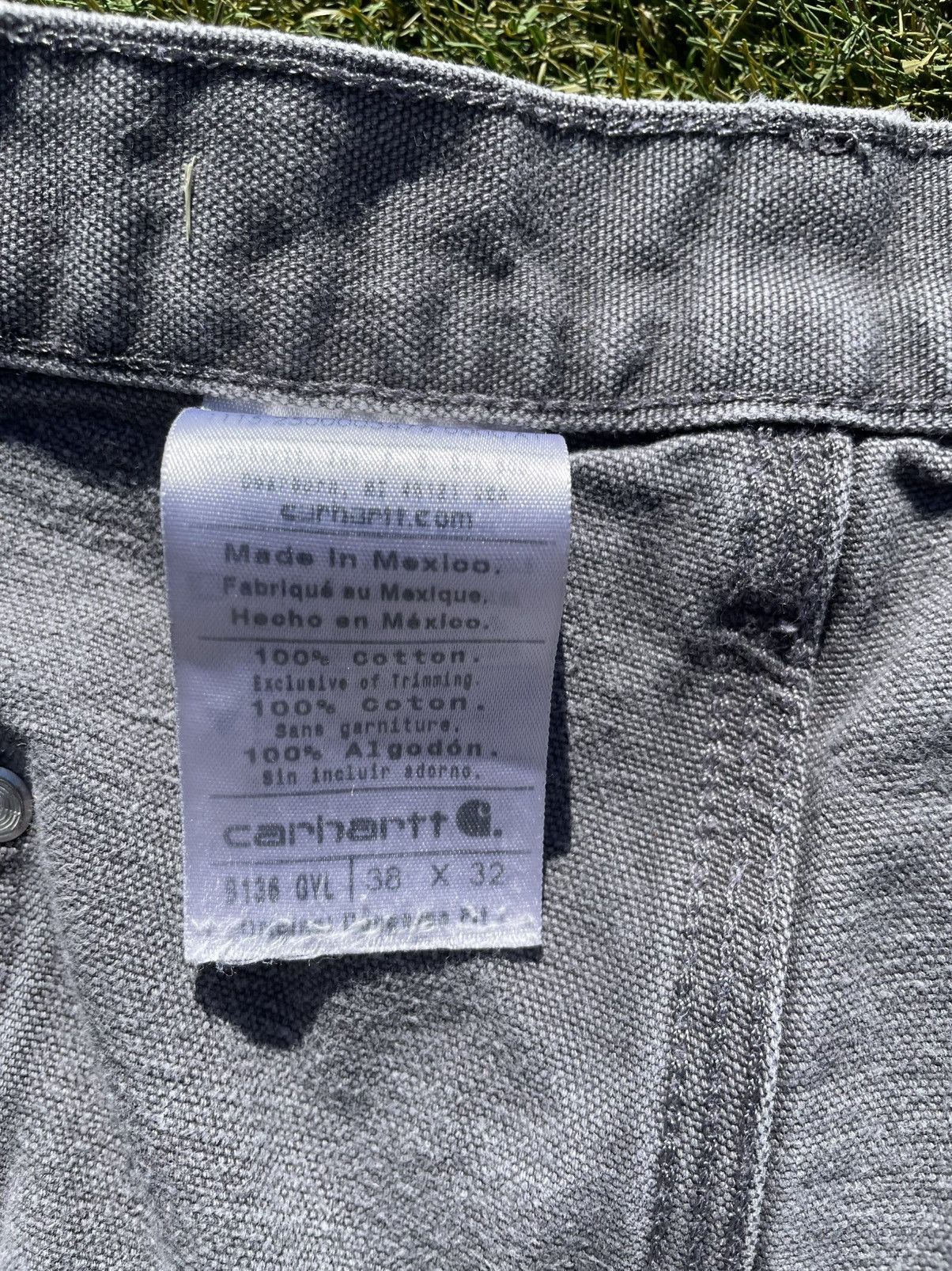 Carhartt Vintage Carhartt Double Knee Work Pants Grey Faded Canvas 37 Size US 37 - 8 Thumbnail