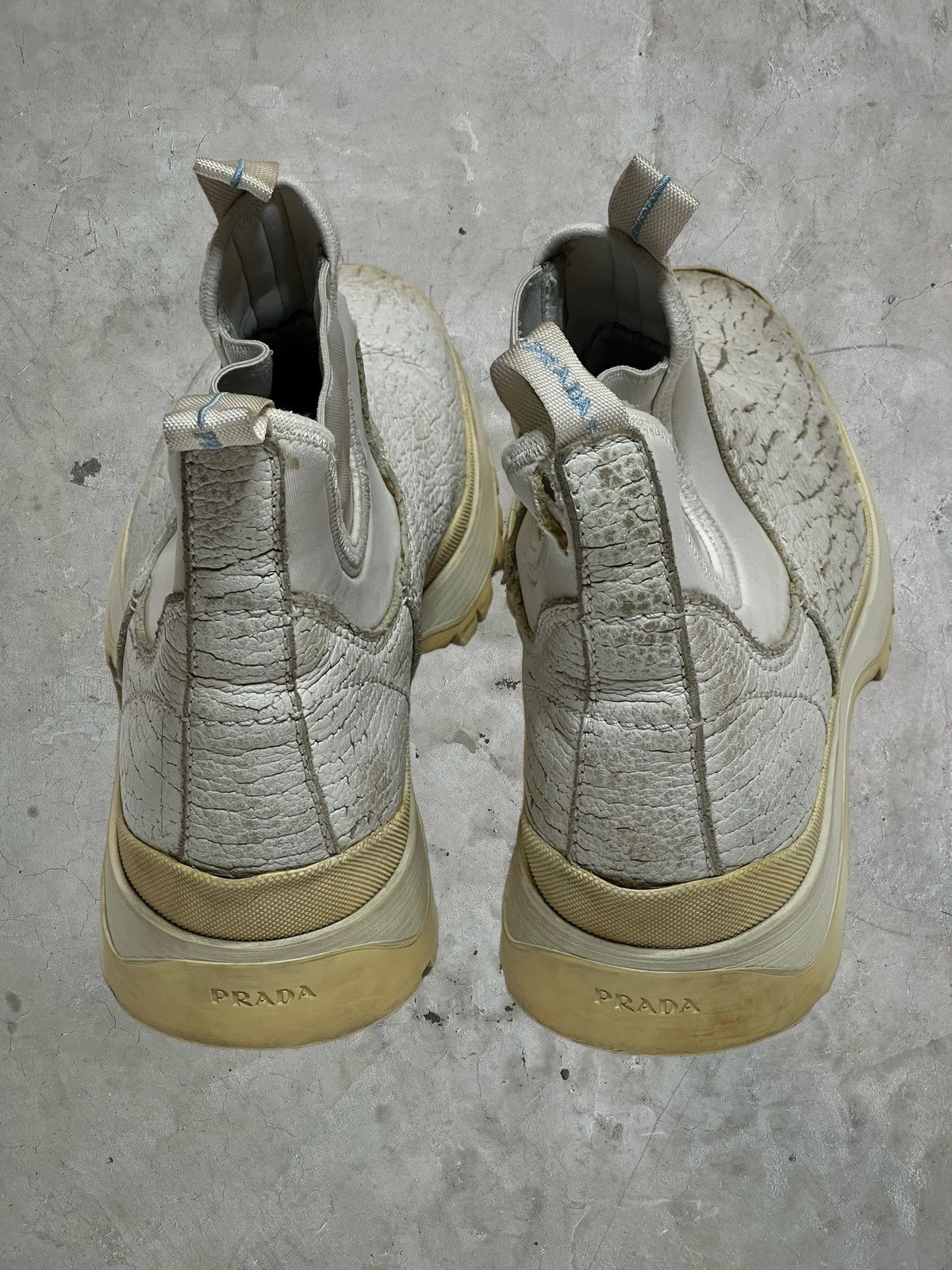 Prada AW/18 Prada ‘Brixxen’ Cracked Leather Boots Size US 9.5 / EU 42-43 - 6 Thumbnail