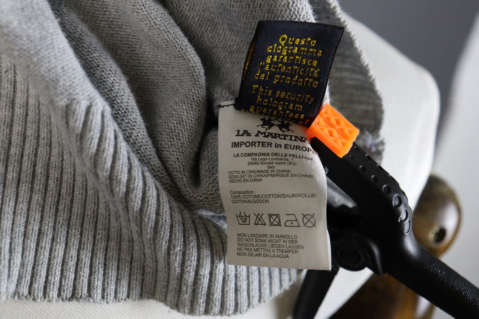 La Martina Men La Martina Buenos Aires Grey Cotton Sweater Size S Size US S / EU 44-46 / 1 - 10 Thumbnail