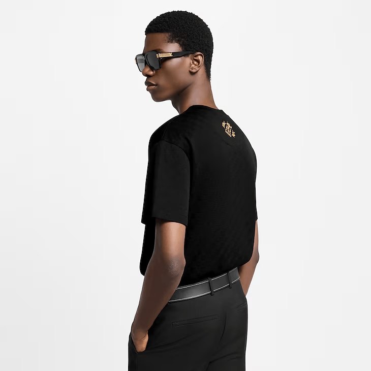 Louis Vuitton Embellished Damier Piqué T-Shirt Size US M / EU 48-50 / 2 - 3 Thumbnail