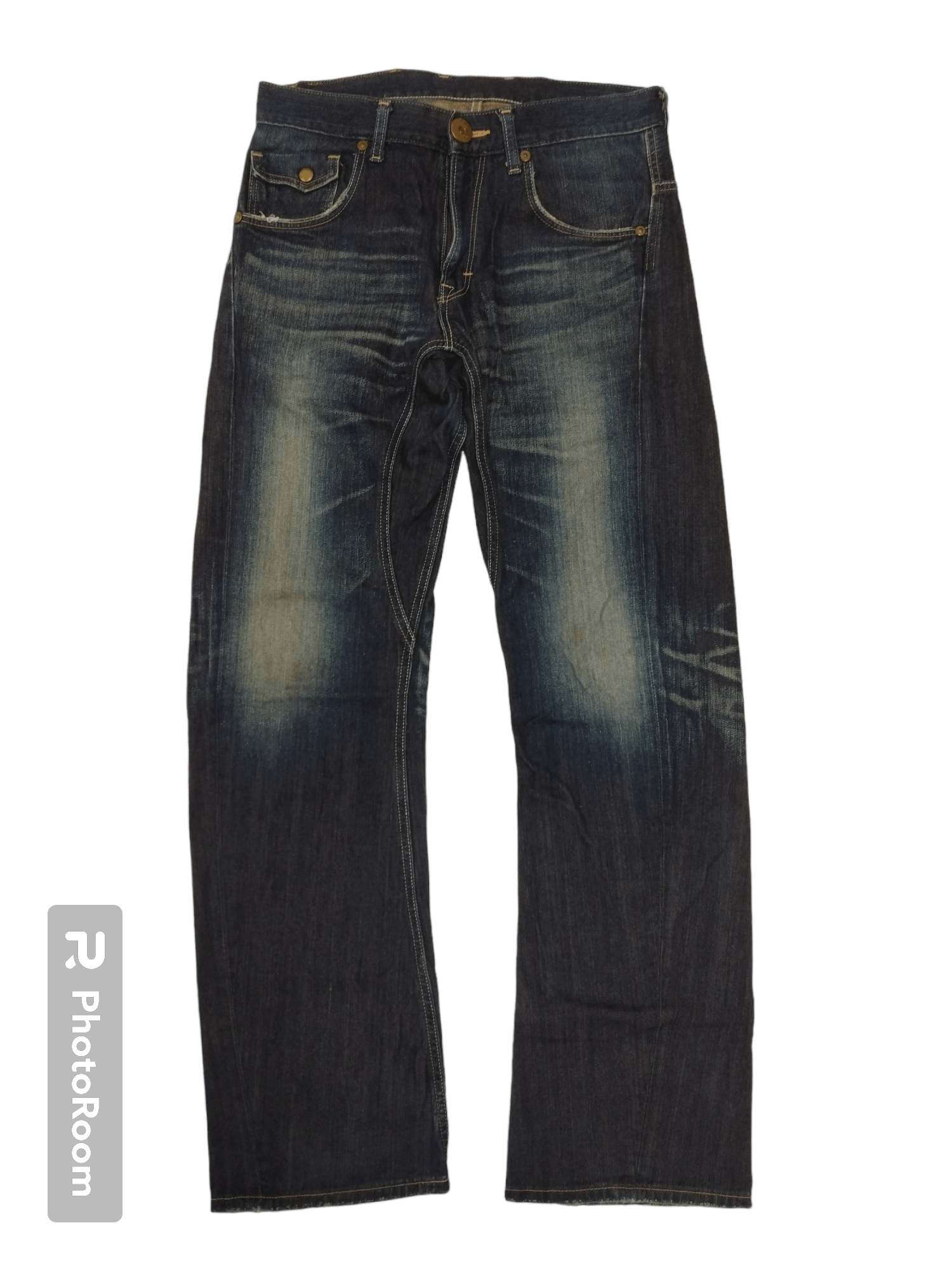 Japanese Brand × Jean × Lee Cool Awesome Lee Cowboy Distressed Design Engineered Jeans Size US 34 / EU 50 - 2 Thumbnail