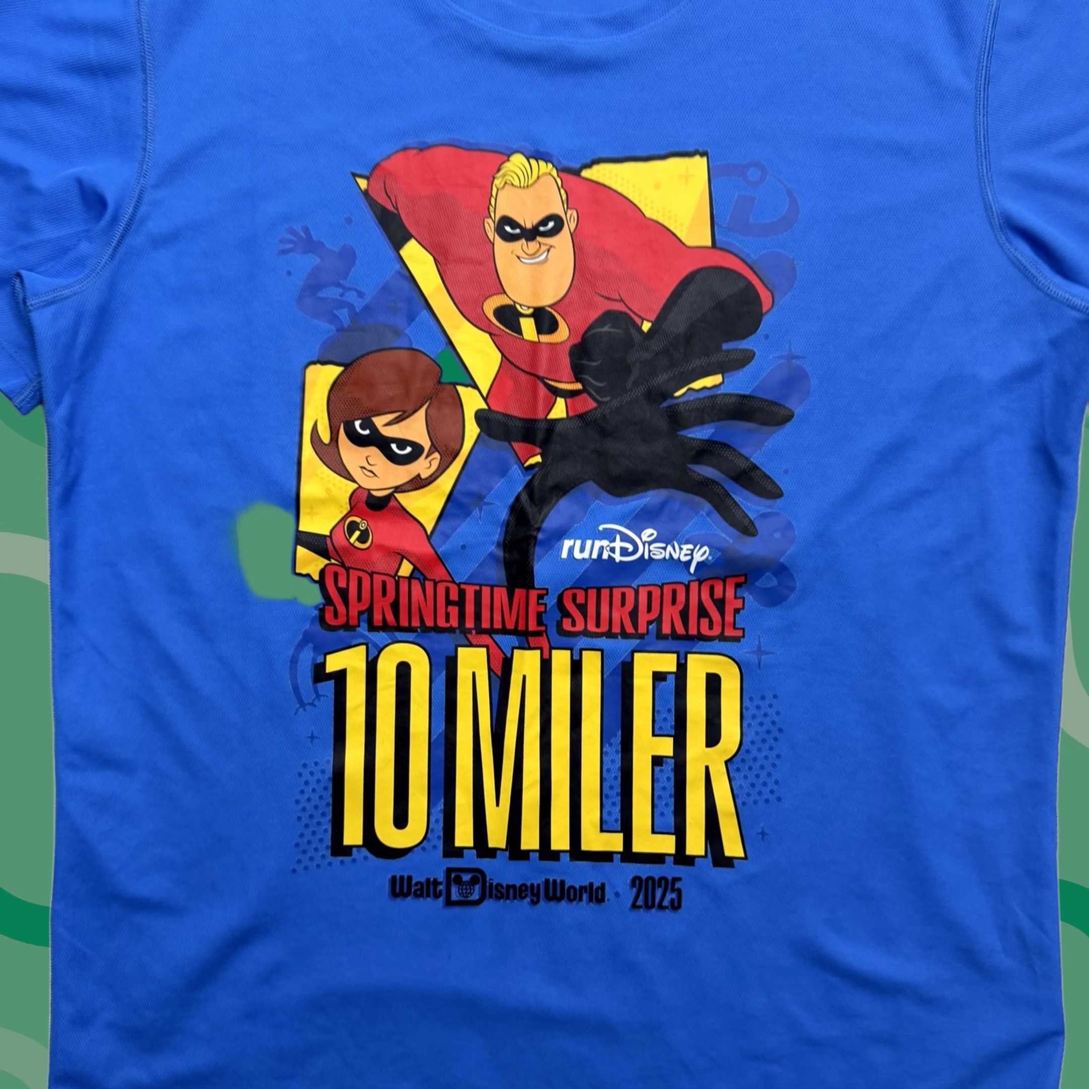 Brooks RunDisney Incredibles Brooks Shirt Mens L Blue Short Sleeve T-Shirt Moisture Wicking Quick Dry Size US L / EU 52-54 / 3 - 1 Thumbnail