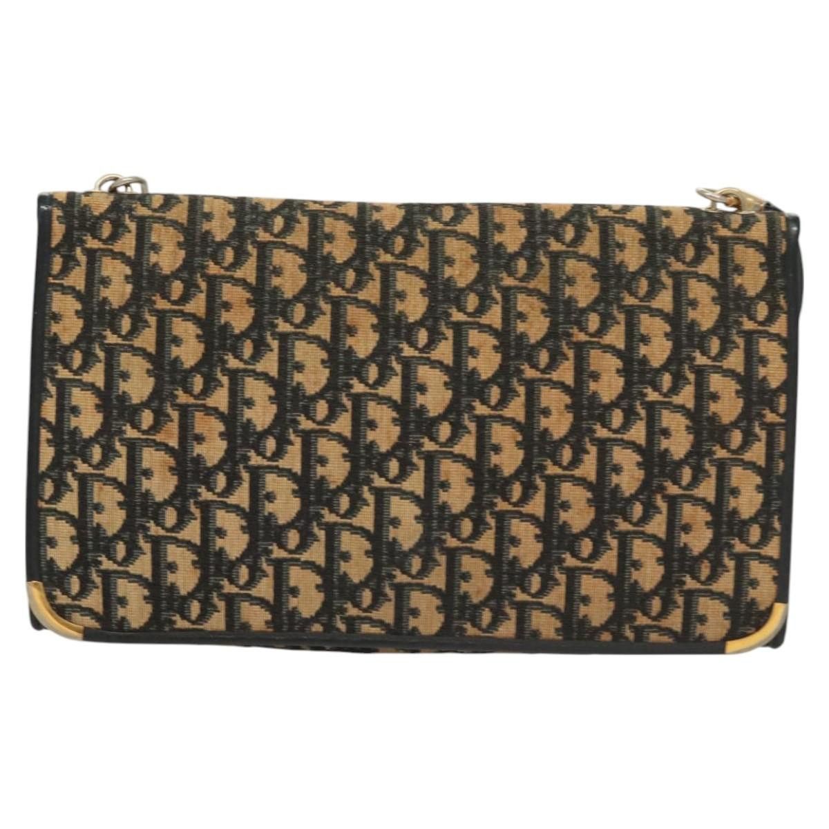 Dior DIOR Trotter Canvas Shoulder Bag Navy Gold Size ONE SIZE - 3 Thumbnail