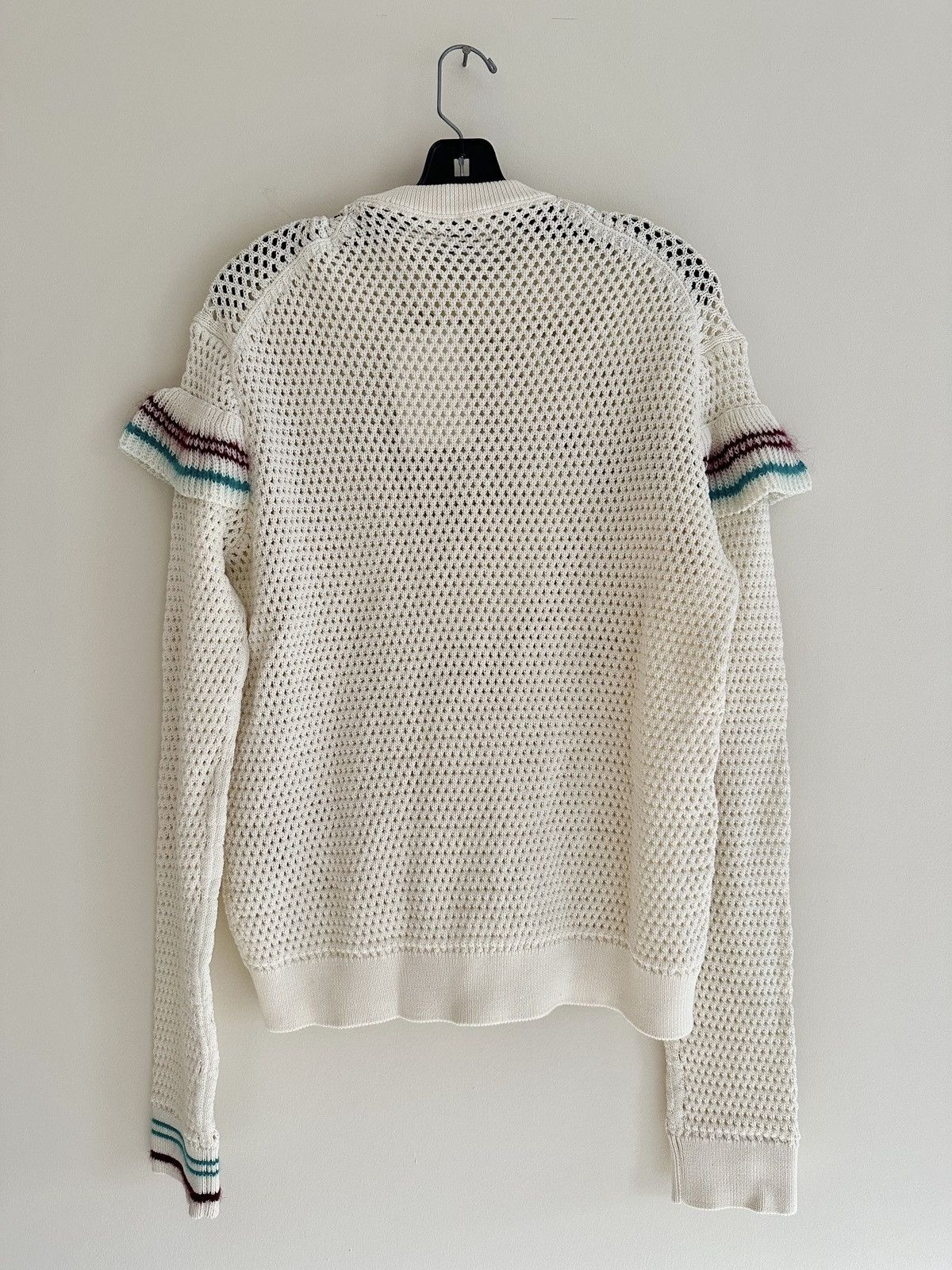 Acne Studios Acne Studios Ruffled-trim Sweater in Ecru Beige Size US M / EU 48-50 / 2 - 3 Thumbnail