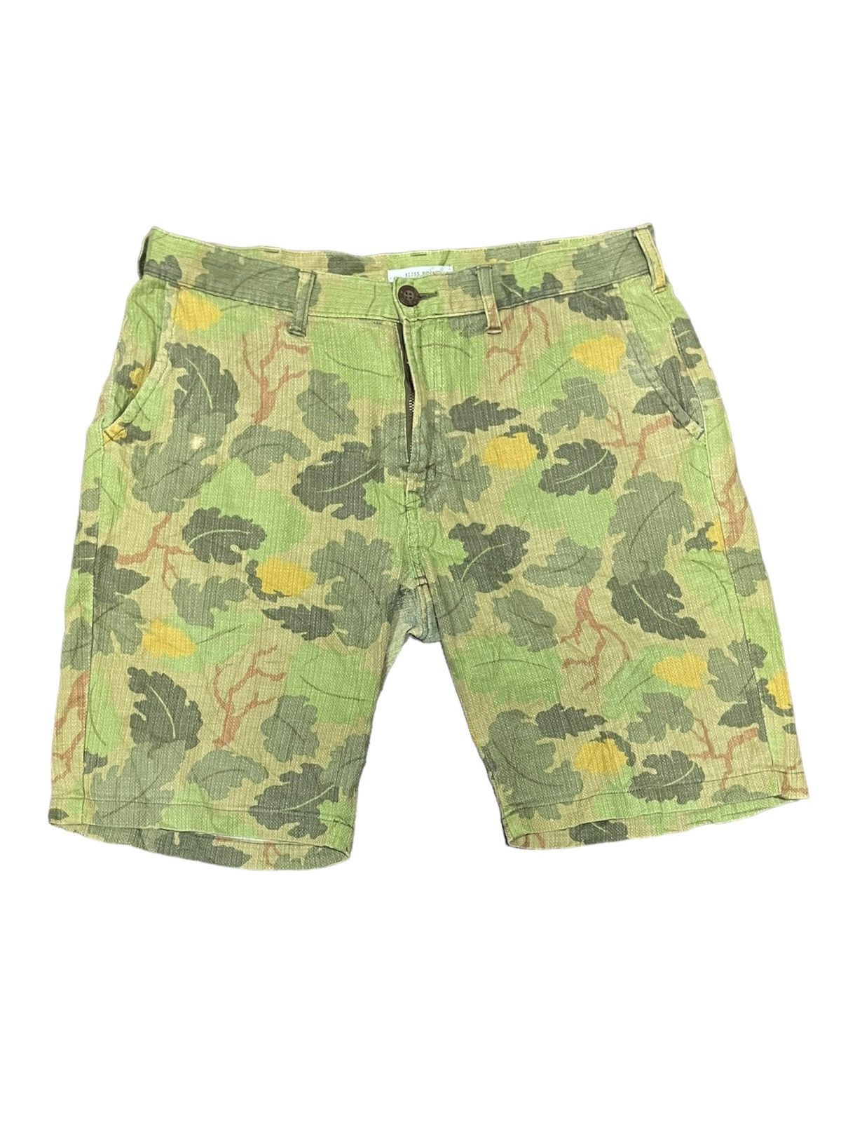 Japanese Brand Mitchell Camouflage Japanese Bliss Point Distressed Shorts Size US 33 - 1 Thumbnail